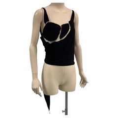 S/S2003 Jean Paul Gaultier Neckholder-Top mit Ausschnitten und Metallkette