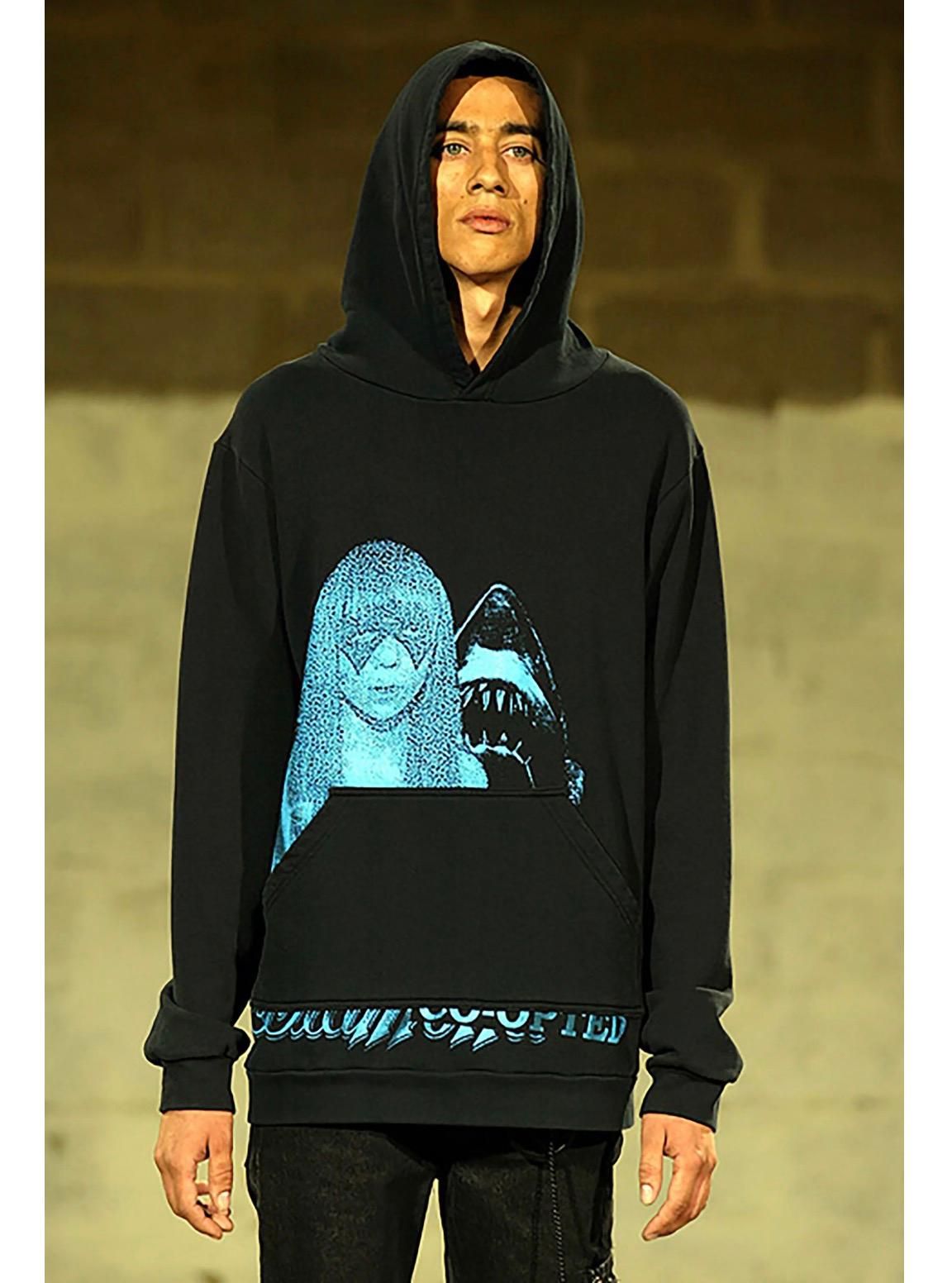 S/S2003 Raf Simons “Consumed” Penelope Jaws faded hoodie For Sale