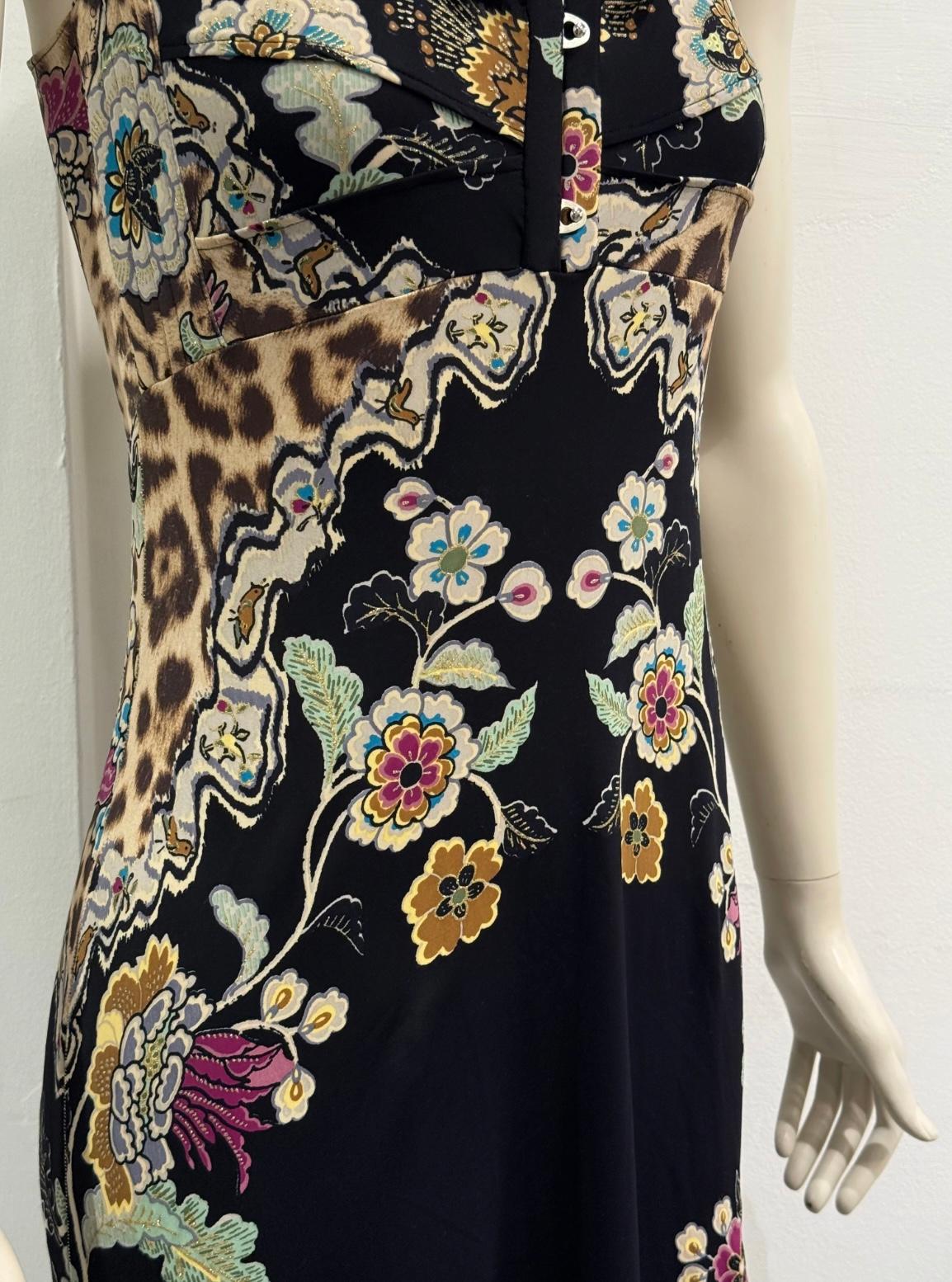 S/S2003 Roberto Cavalli Robe corsetée imprimée Chinoiserie en vente 4