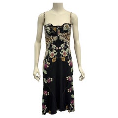 S/S2003 Roberto Cavalli Chinoiserie print corseted dress