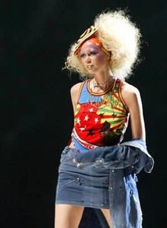 S/S2004 Christian Dior by Galliano runway mini zipper skirt