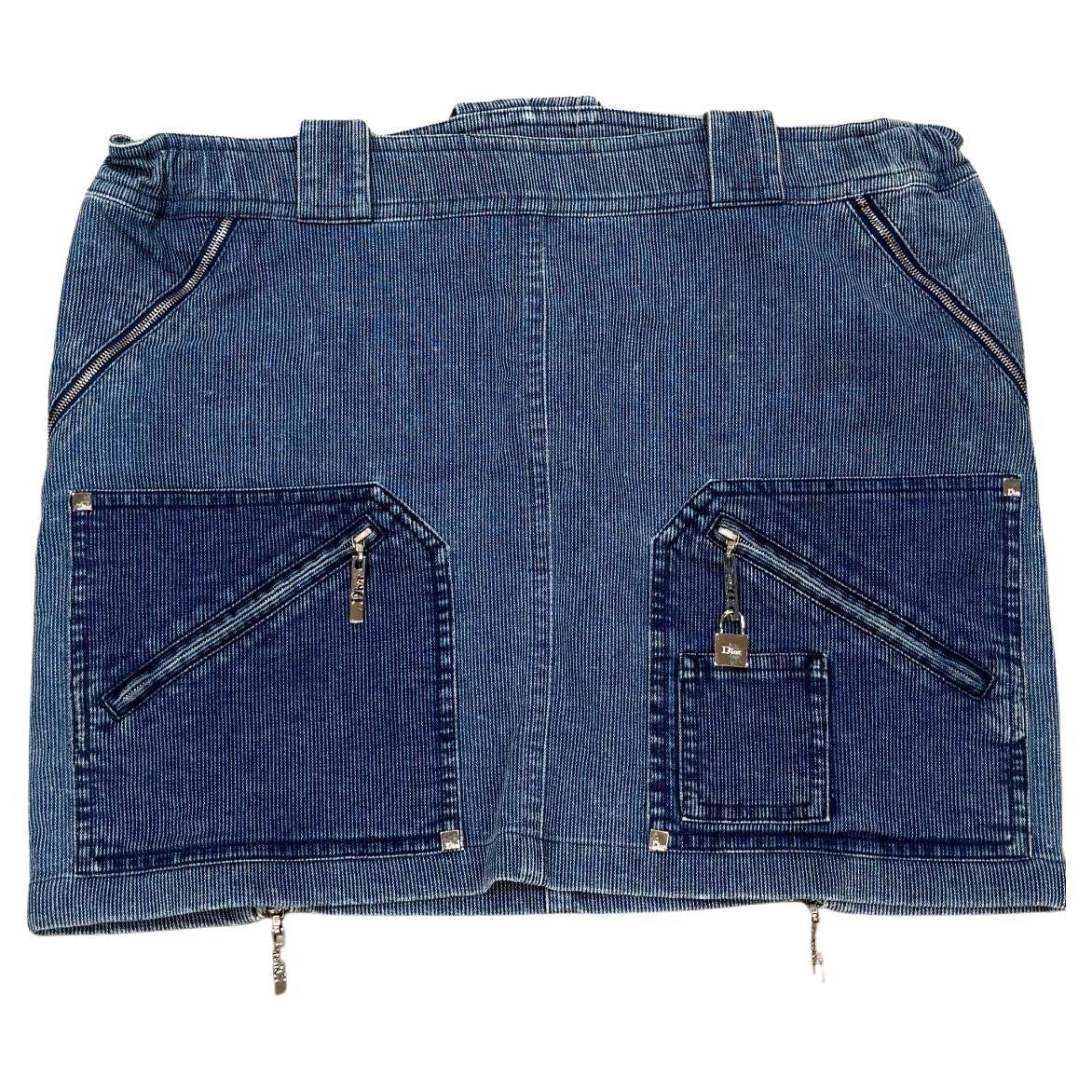 S/S2004 Christian Dior by Galliano runway mini zipper skirt