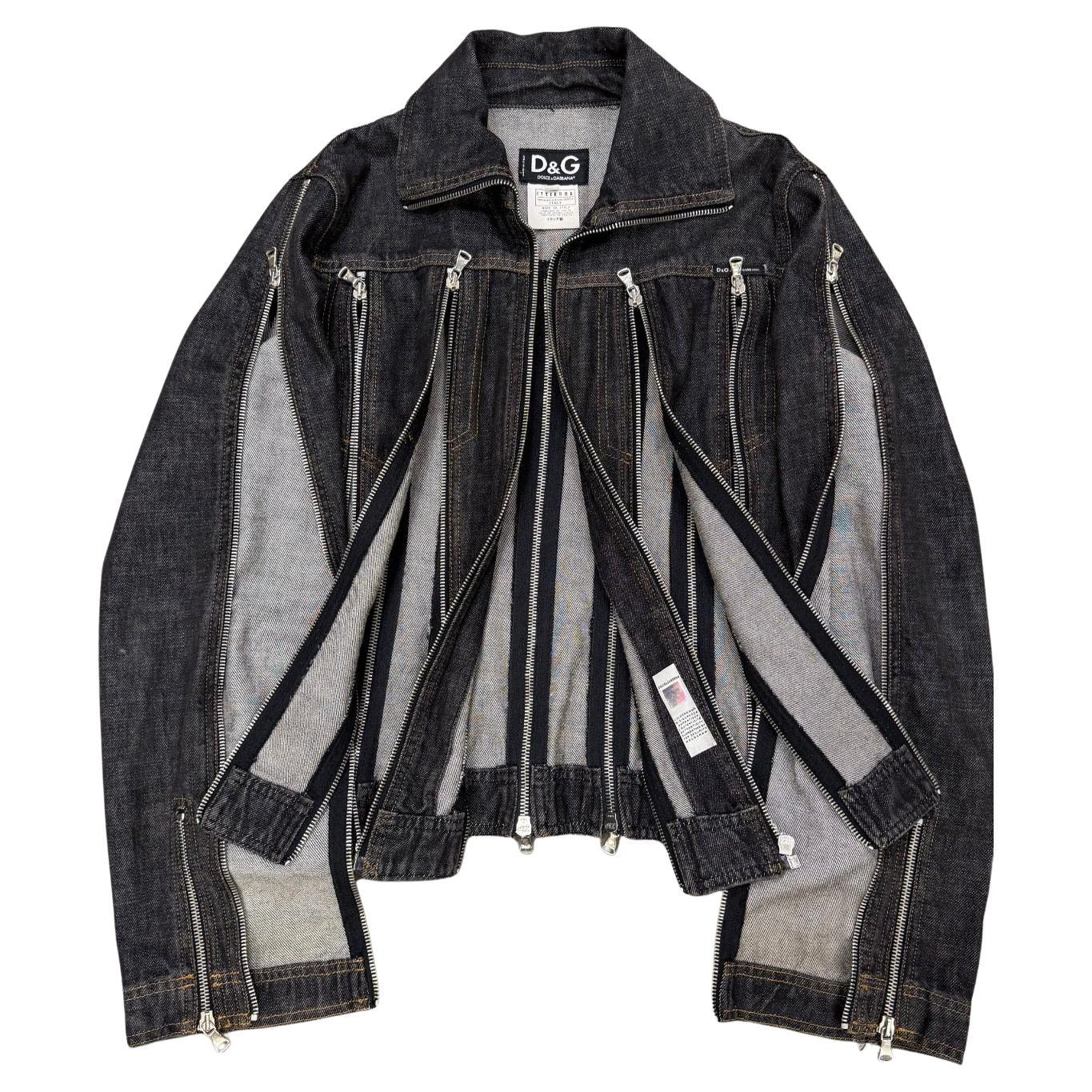 S/S2004 Dolce 
Gabbana Full zip denim jacket en vente