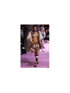 S/S2004 Dolce & Gabbana runway leather mini skirt