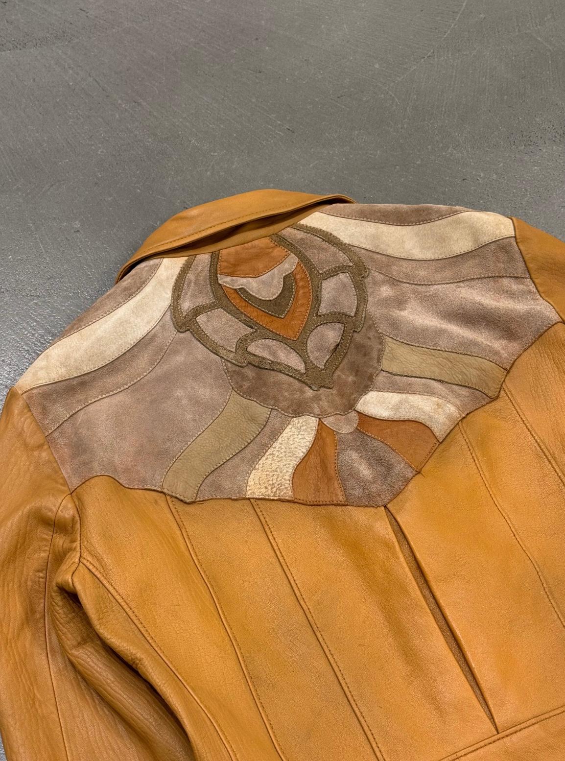 Orange S/S2004 Gucci by Tom Ford western runway leather jacket in vendita