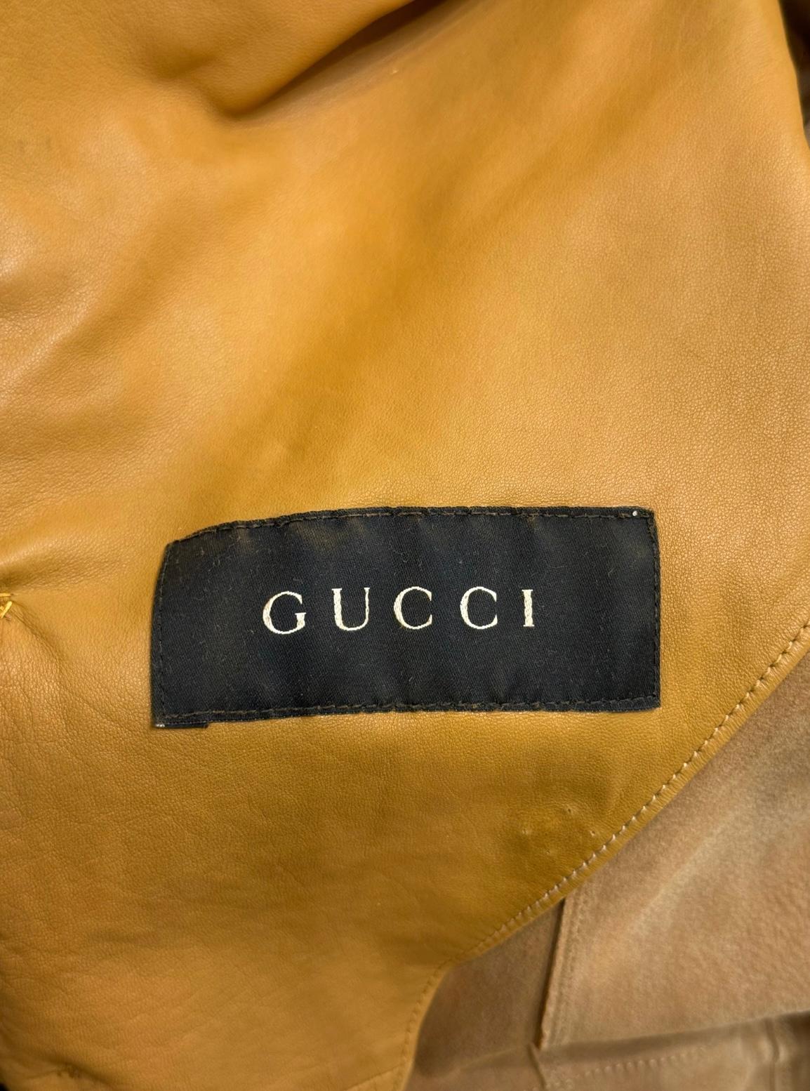 S/S2004 Gucci by Tom Ford western runway leather jacket in vendita 2