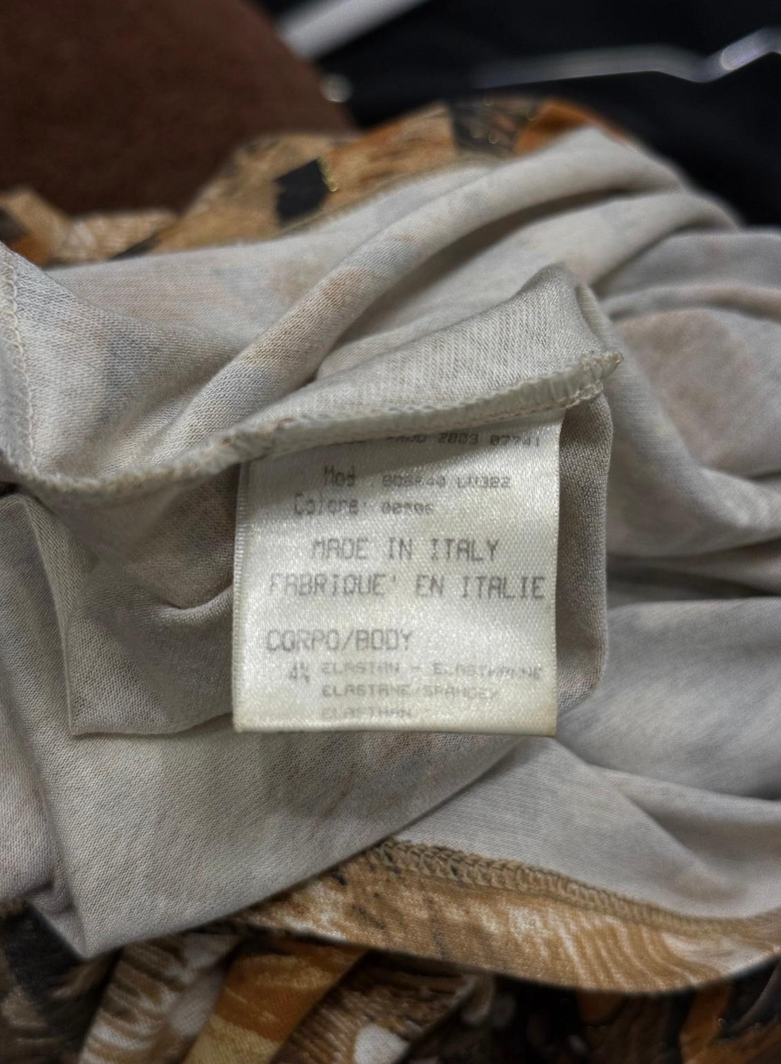 S/S2004 Roberto Cavalli feather print set in vendita 7