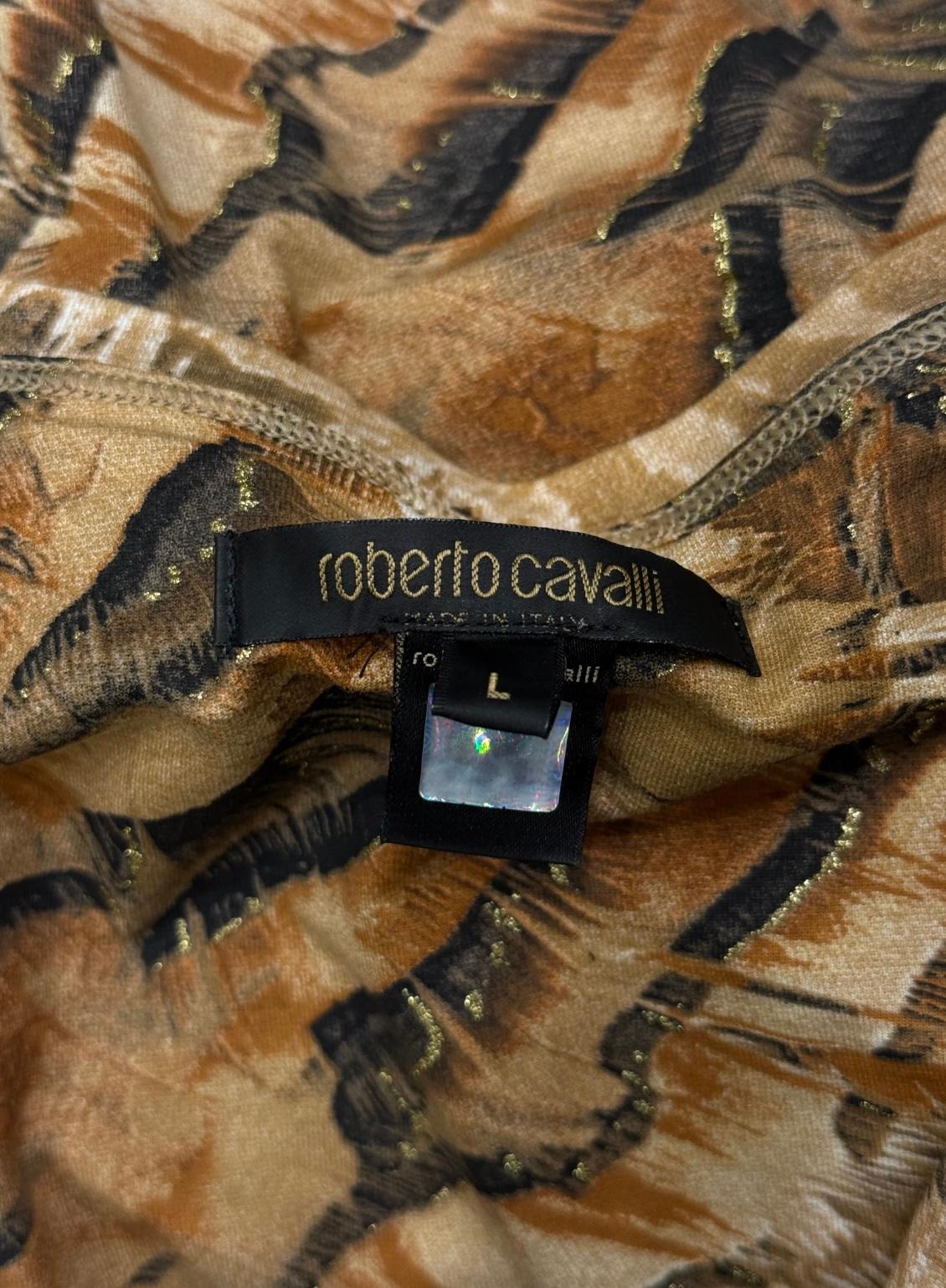 S/S2004 Roberto Cavalli feather print set in vendita 8