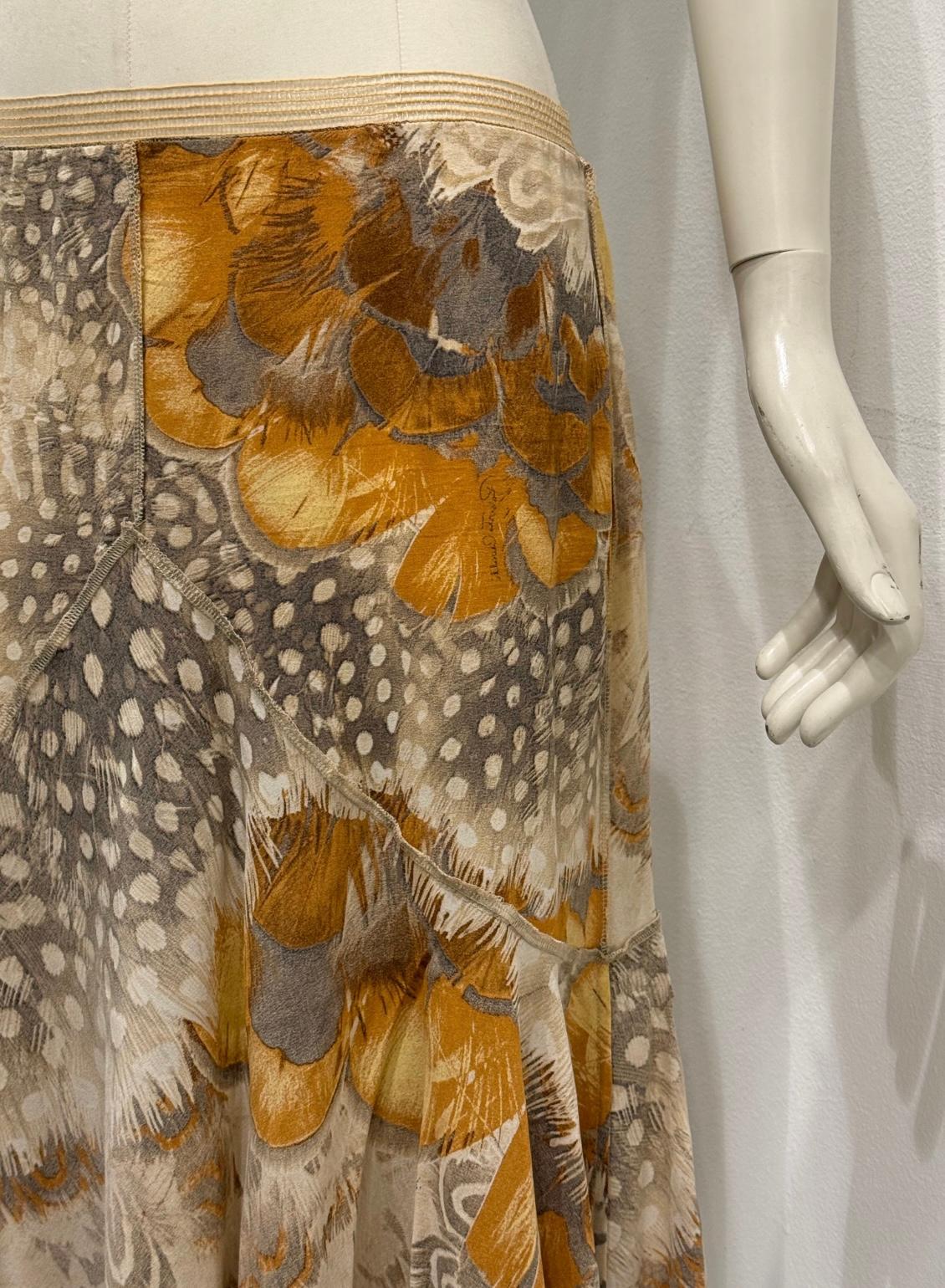 S/S2004 Roberto Cavalli feather print set in vendita 11