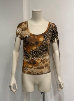 S/S2004 Roberto Cavalli feather print set