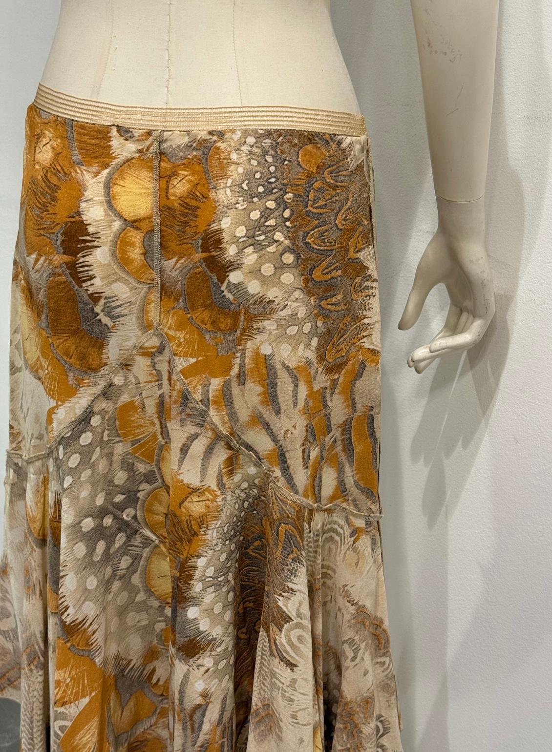 S/S2004 Roberto Cavalli feather print set in vendita 2