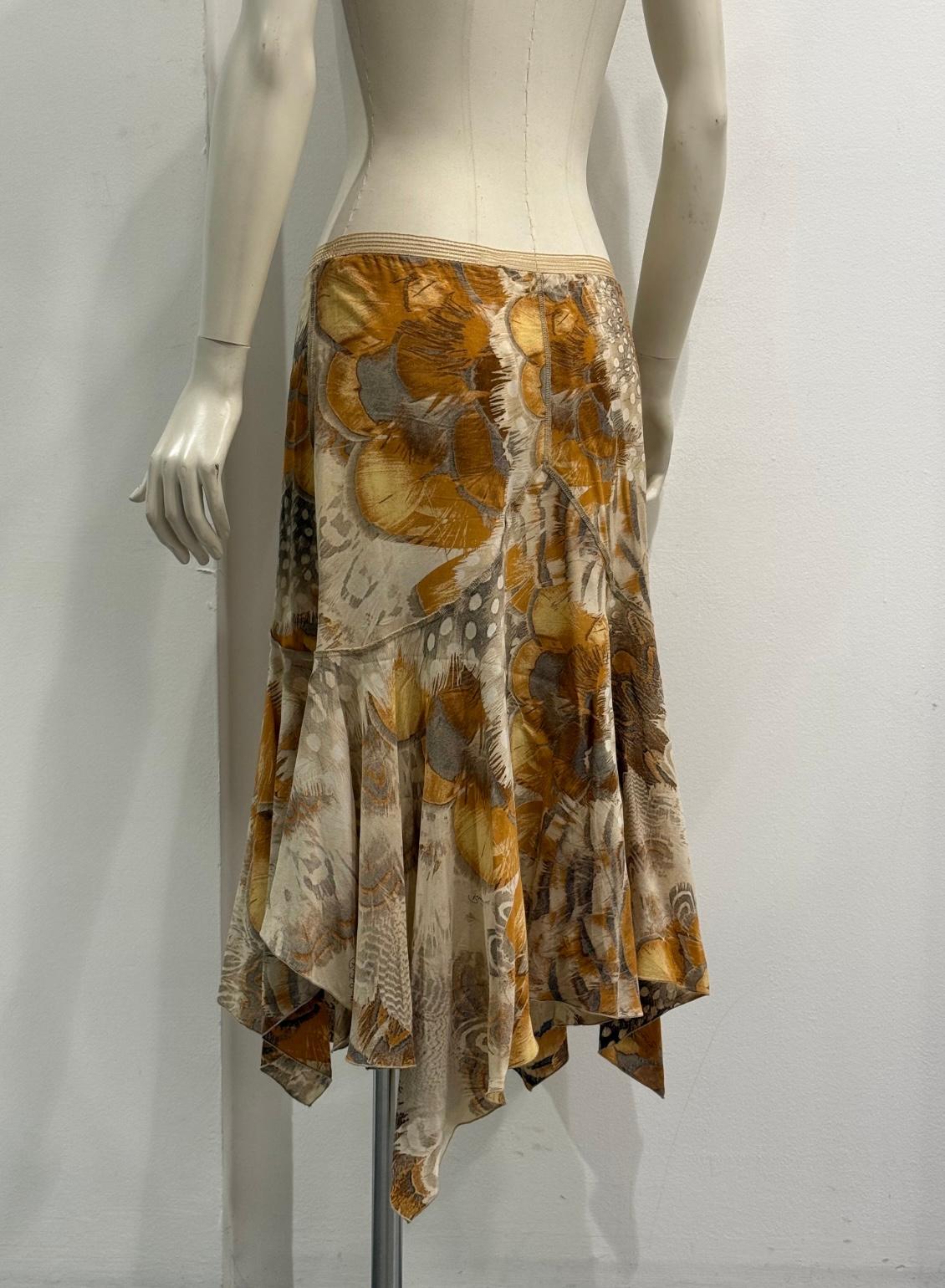 S/S2004 Roberto Cavalli feather print set in vendita 3