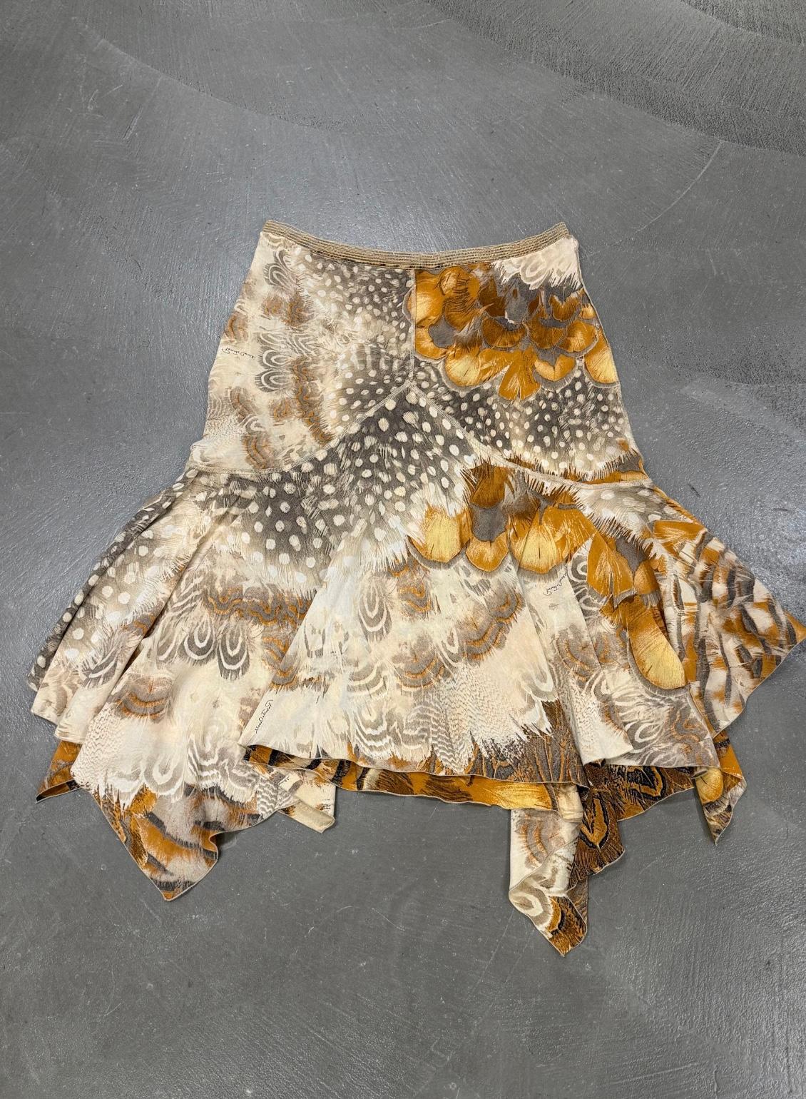 S/S2004 Roberto Cavalli feather print set in vendita 4