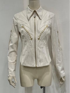 S/S2004 Roberto Cavalli runway western leather jacket