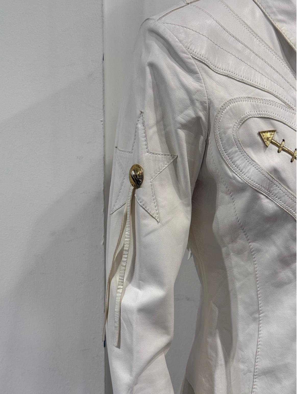 S/S2004 Roberto Cavalli runway western leather jacket For Sale 2