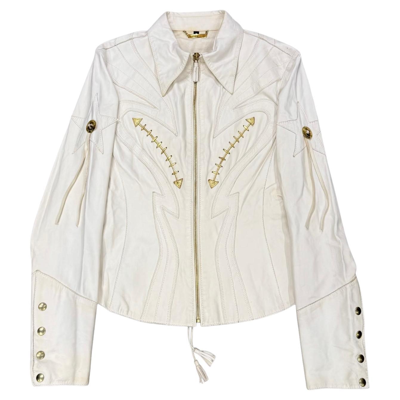 S/S2004 Roberto Cavalli runway western leather jacket