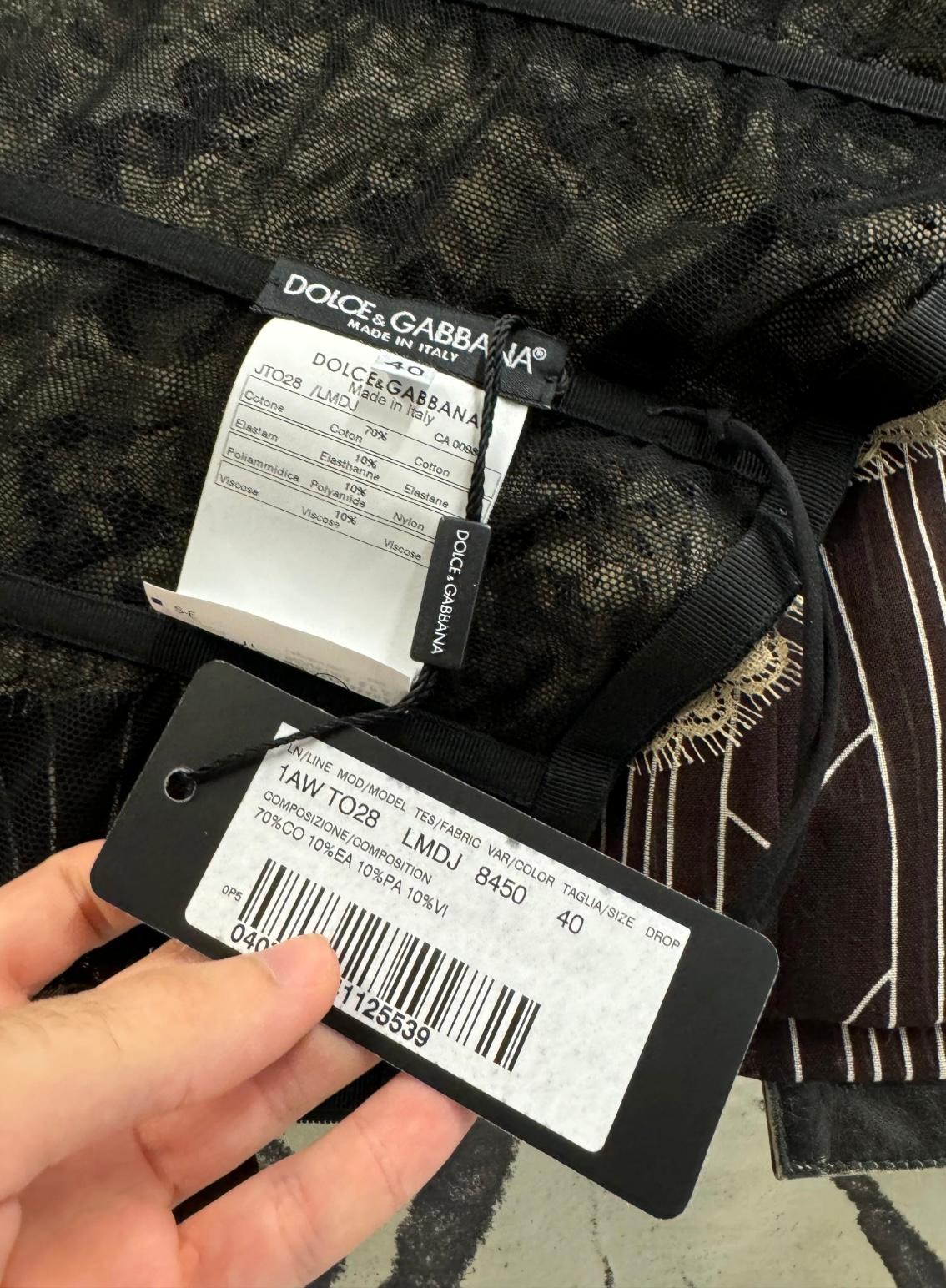 S/S2005 Top con corsé de encaje Dolce & Gabbana en venta 4