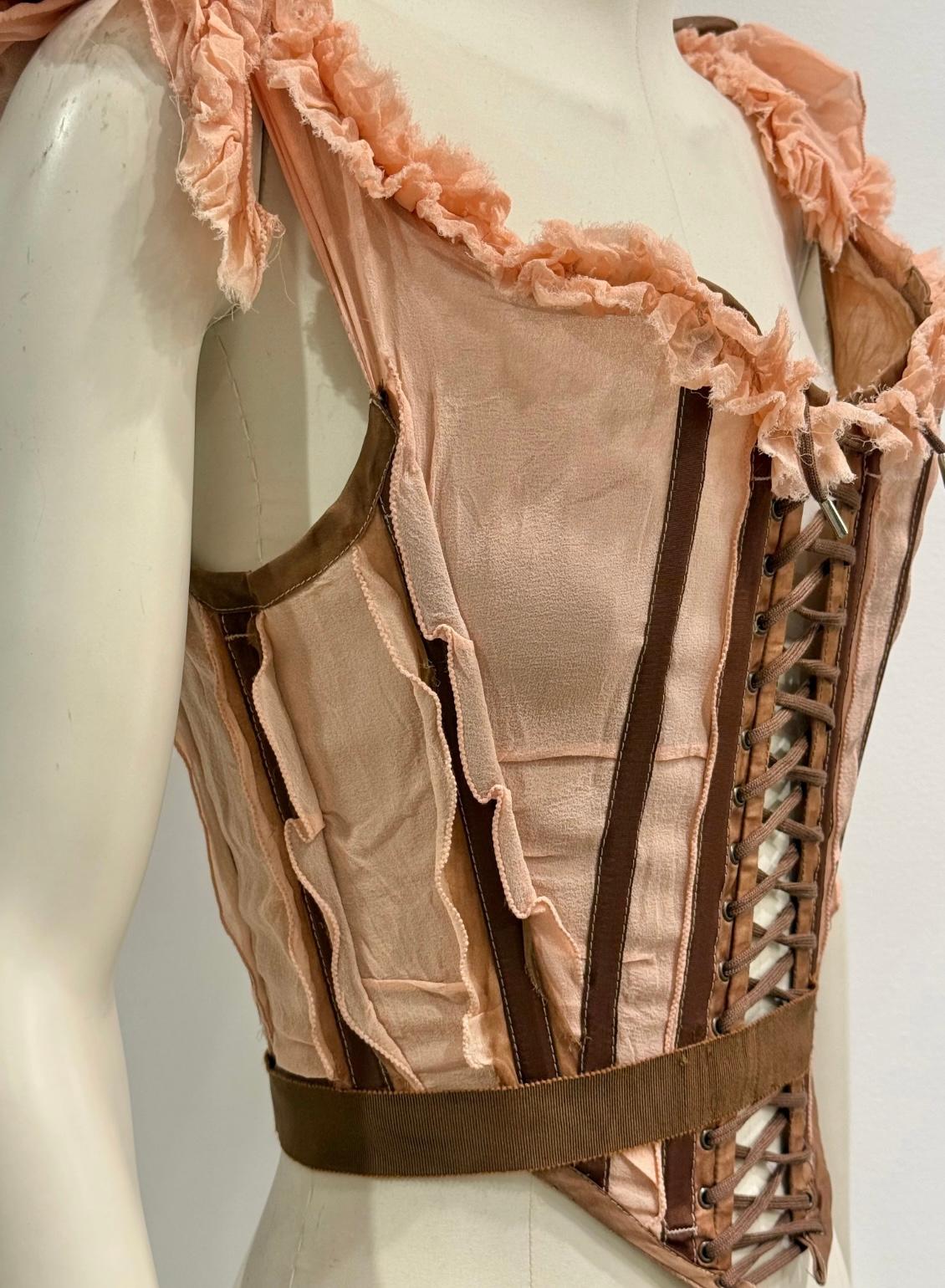 S/S2005 Jean Paul Gaultier runway ruffled corset in vendita 6