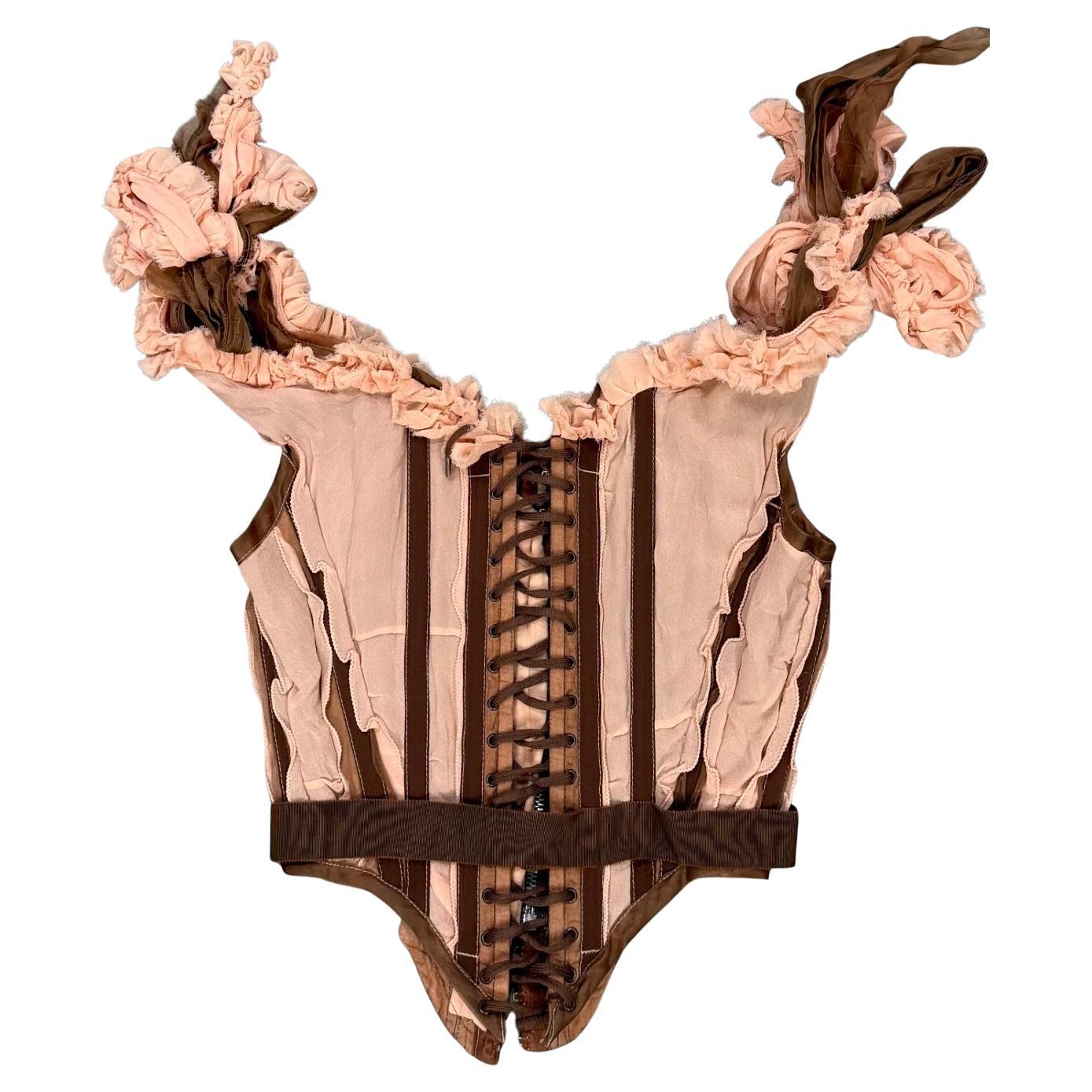 S/S2005 Jean Paul Gaultier runway ruffled corset in vendita