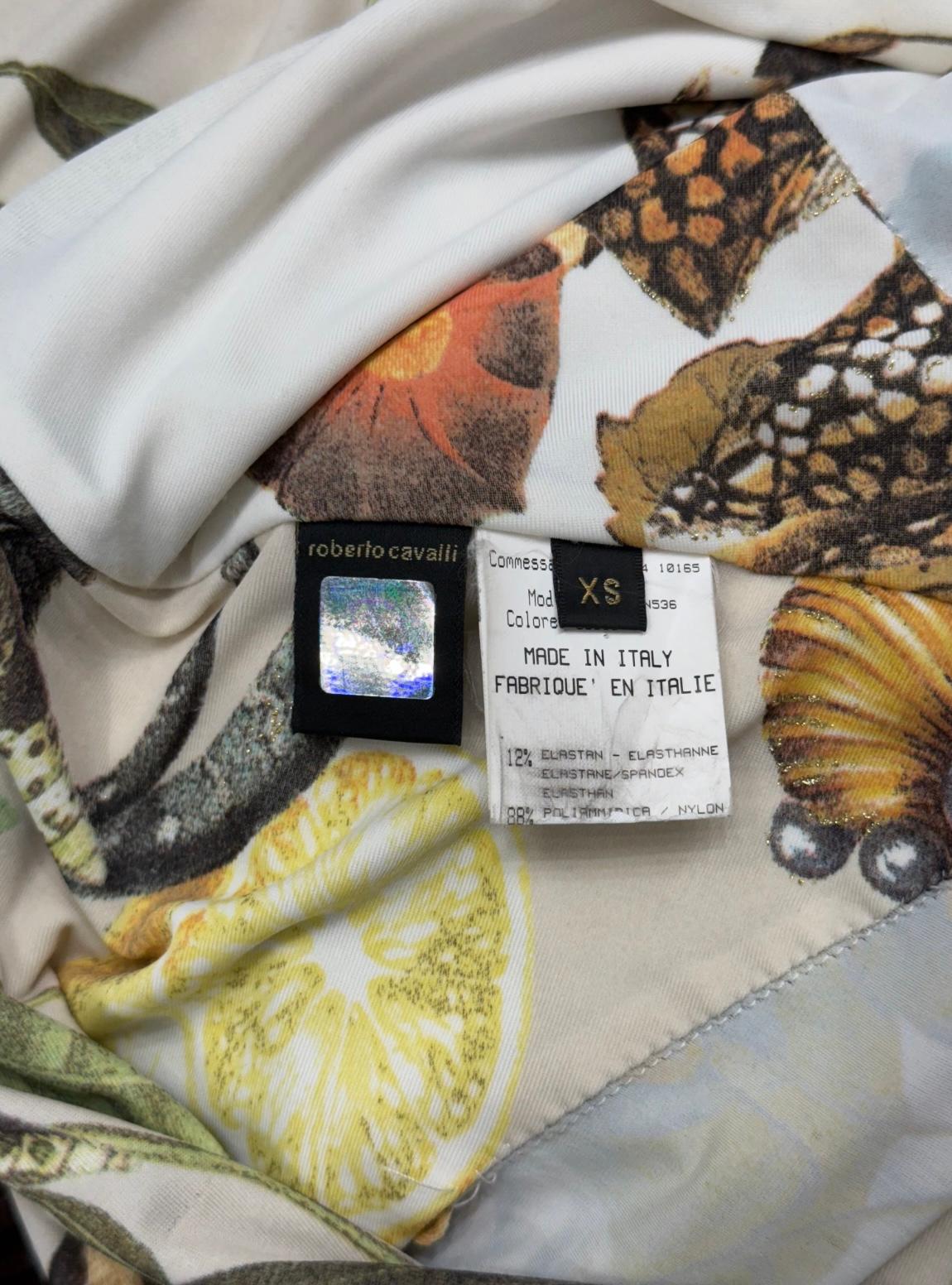 Roberto Cavalli Laufsteg S/S2005 Maxirock aus Seide mit Blumenmuster im Angebot 1