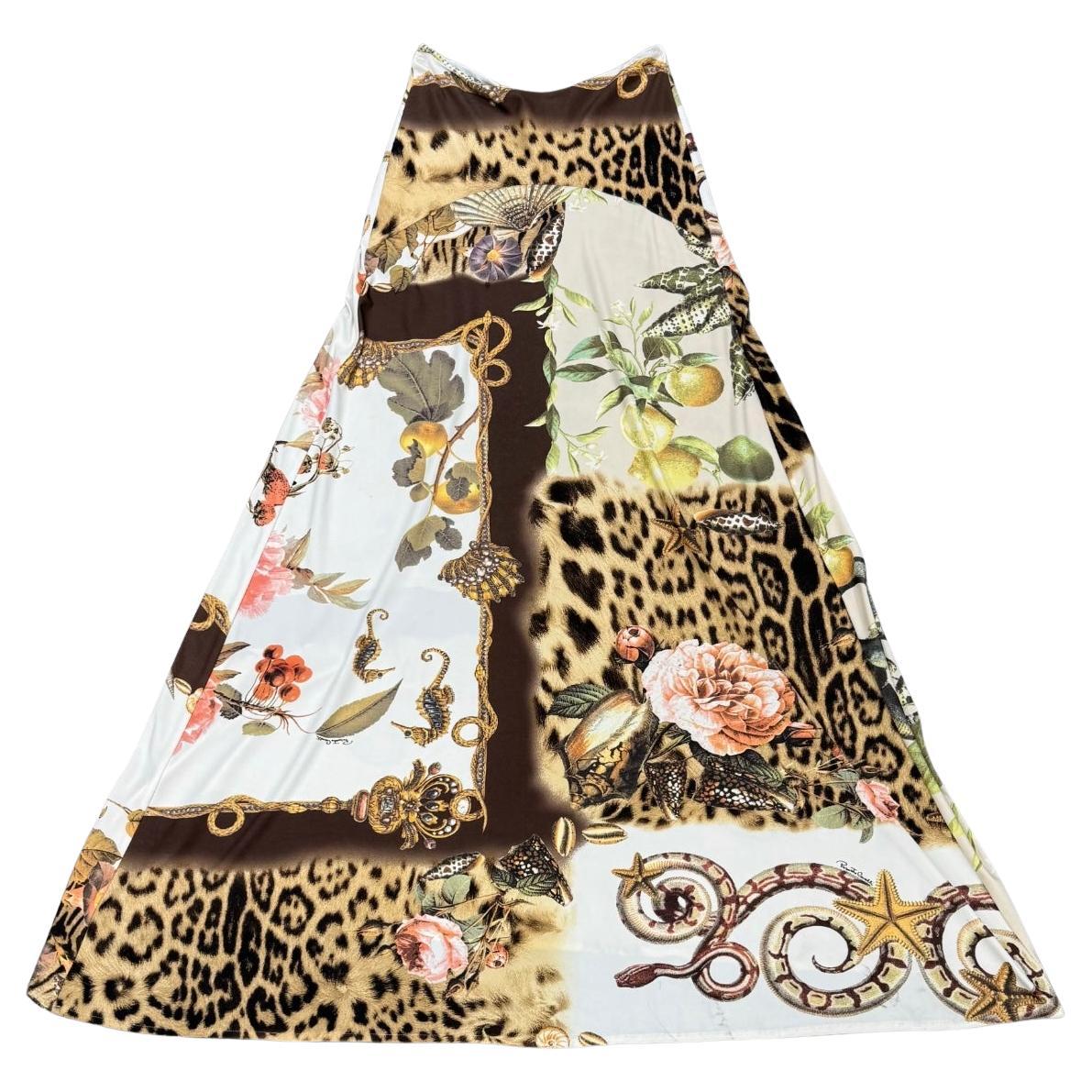 S/S2005 Roberto Cavalli runway floral maxi silk skirt