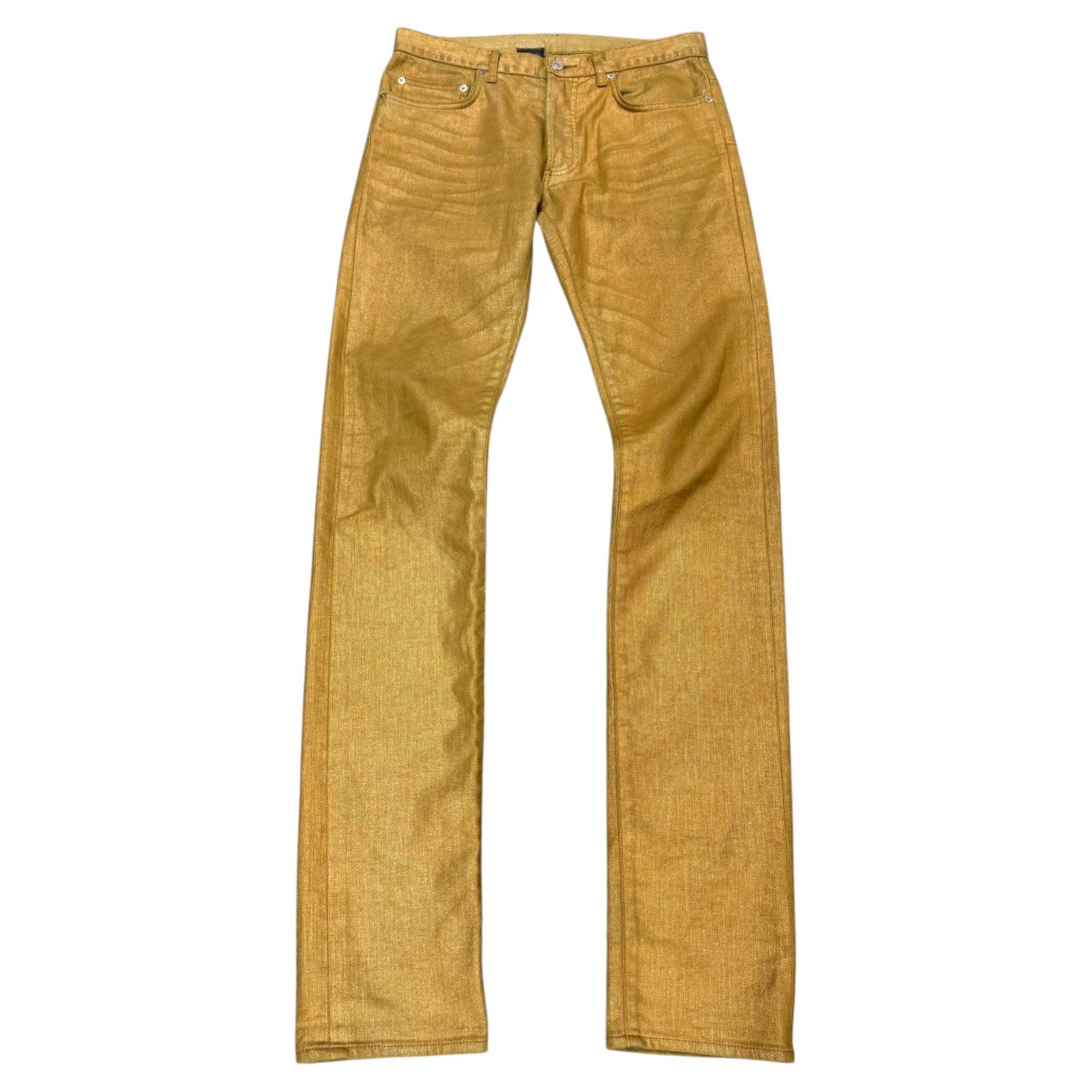 S/S2009 Dior gold coated radioactive jeans
