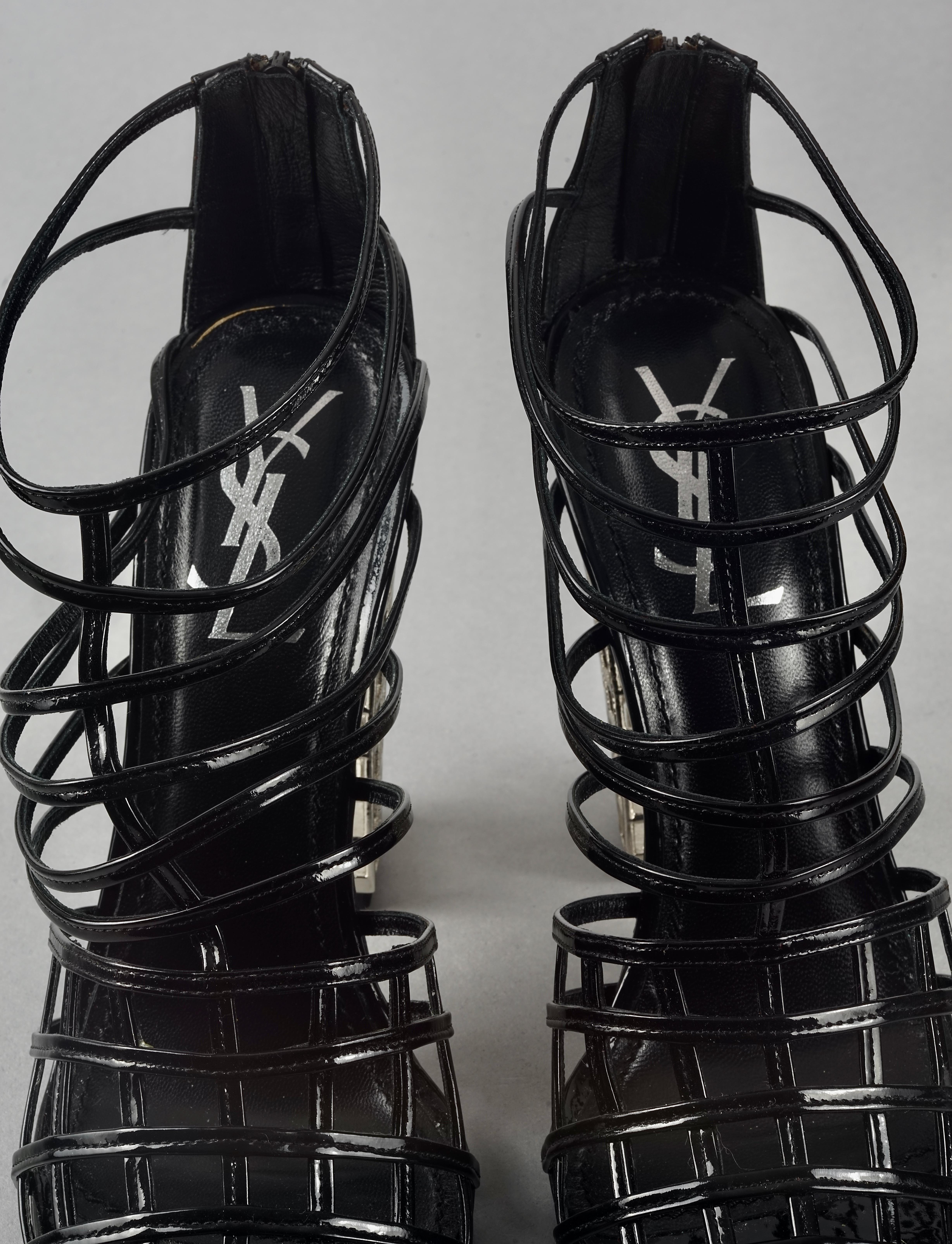 S/S2009 YVES SAINT LAURENT Ysl Cage Heel Ankle Boots For Sale 3