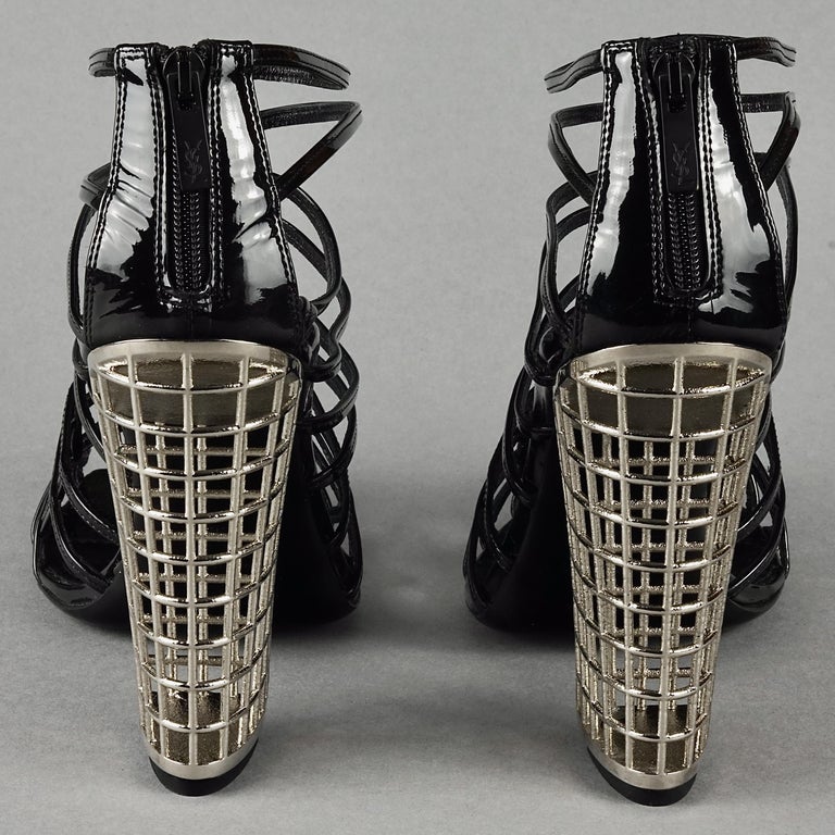 S/S2009 YVES SAINT LAURENT Ysl Cage Heel Ankle Boots For Sale at
