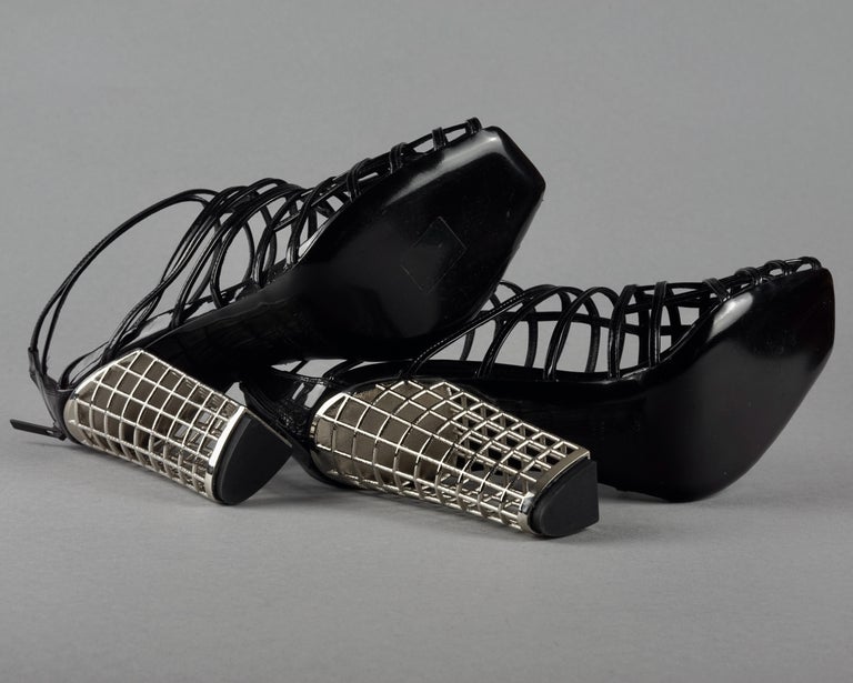 S/S2009 YVES SAINT LAURENT Ysl Cage Heel Ankle Boots For Sale at