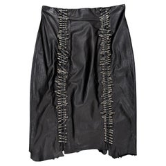 S/S2011 Balmain by Christopher Decarnin safety pin leather skirt