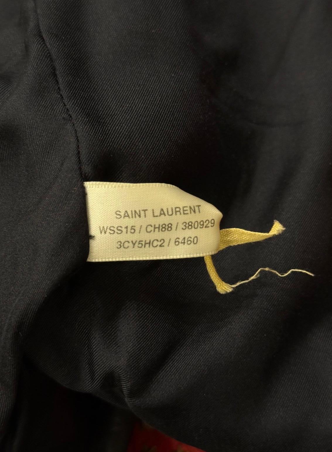 S/S2015 Saint Laurent by Hedi Slimane campione di passerella Giacca in pelle con stelle borchiate in vendita 8