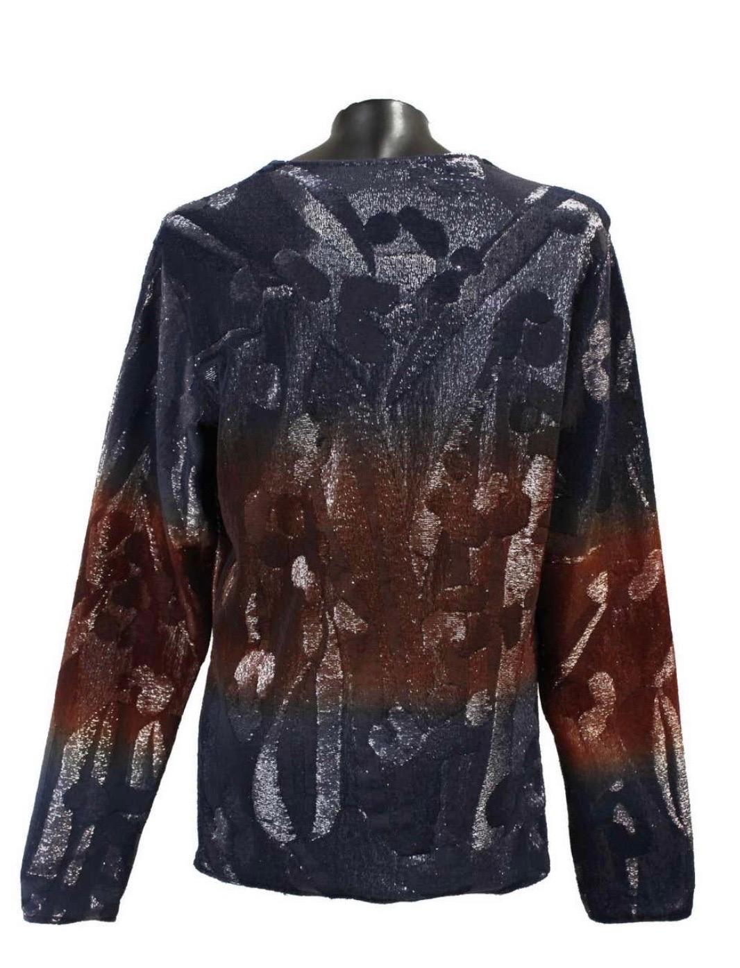 S/S2016 Versace Limited Edition Men's Embroidered Long Sleeve Sweater Shirt 3XL In New Condition For Sale In Montgomery, TX