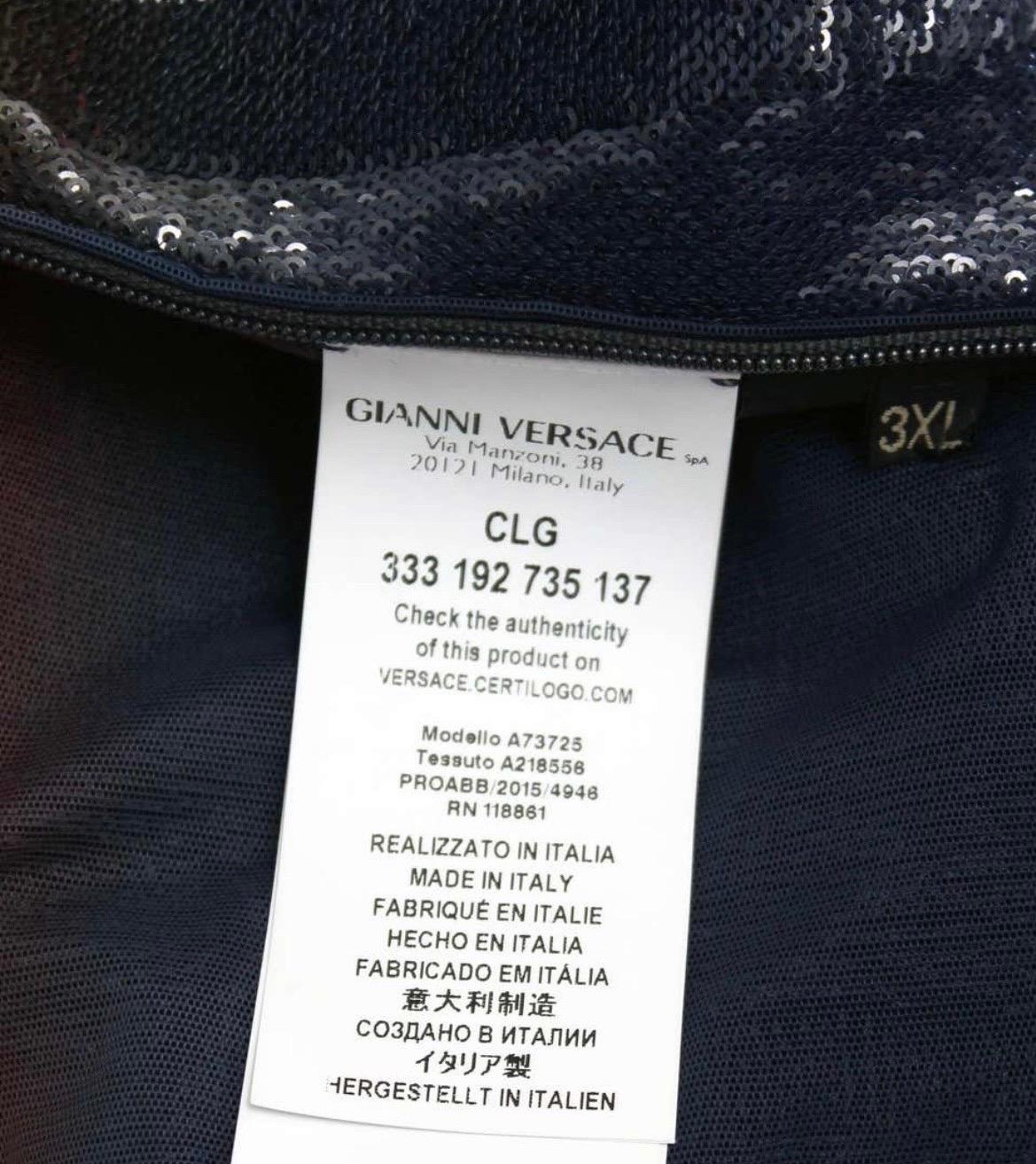 S/S2016 Versace Limited Edition Men's Embroidered Long Sleeve Sweater Shirt 3XL For Sale 3