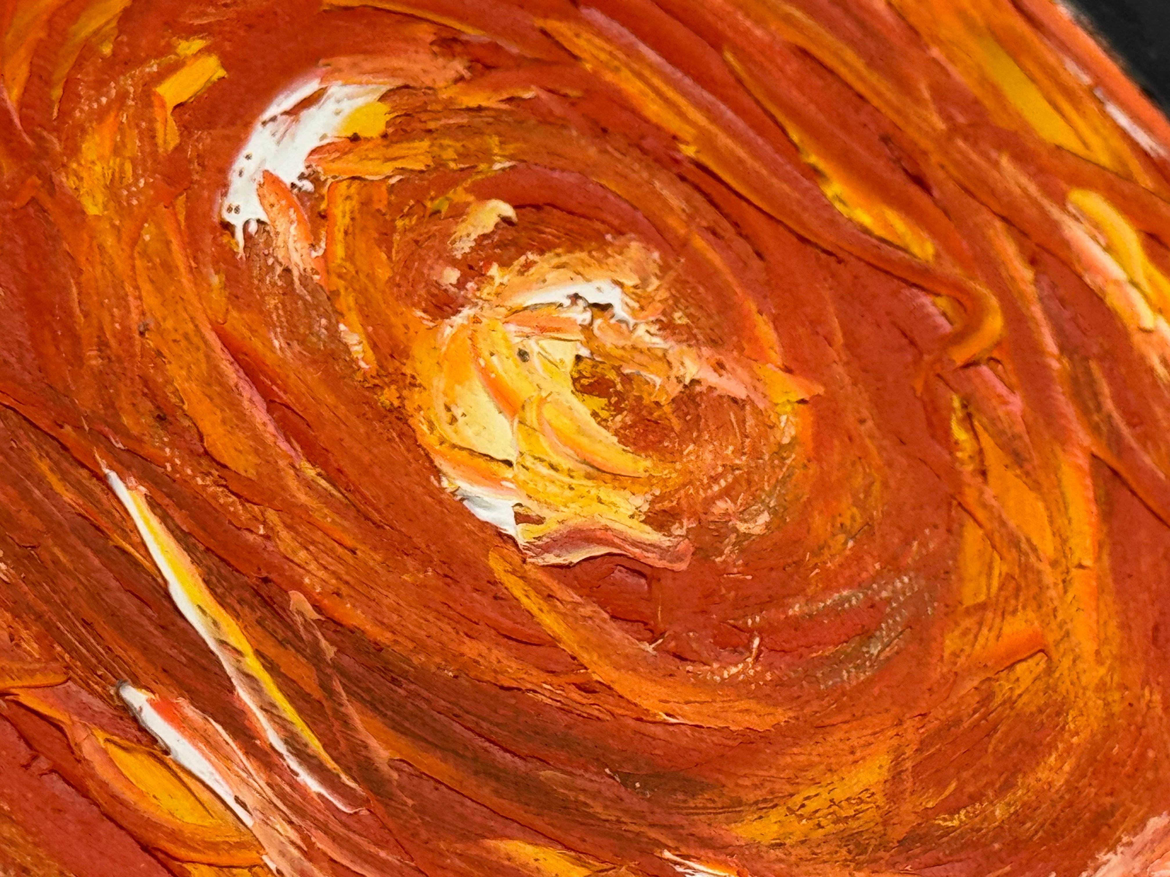 The Reacher - Colourful Tribal Aboriginal Inspired Oil on Canvas Portrait Format For Sale 9
