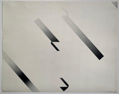1980 "Black & White Lines" Abstract Silkscreen