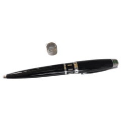 Vintage S. T. Dupont Paris Caprice Ballpoint Pen in Black Lacquer and Palladium Accents