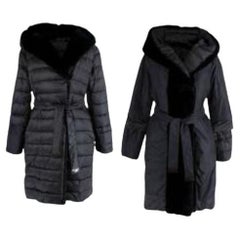 S The Cube black nylon reversible padded jacket