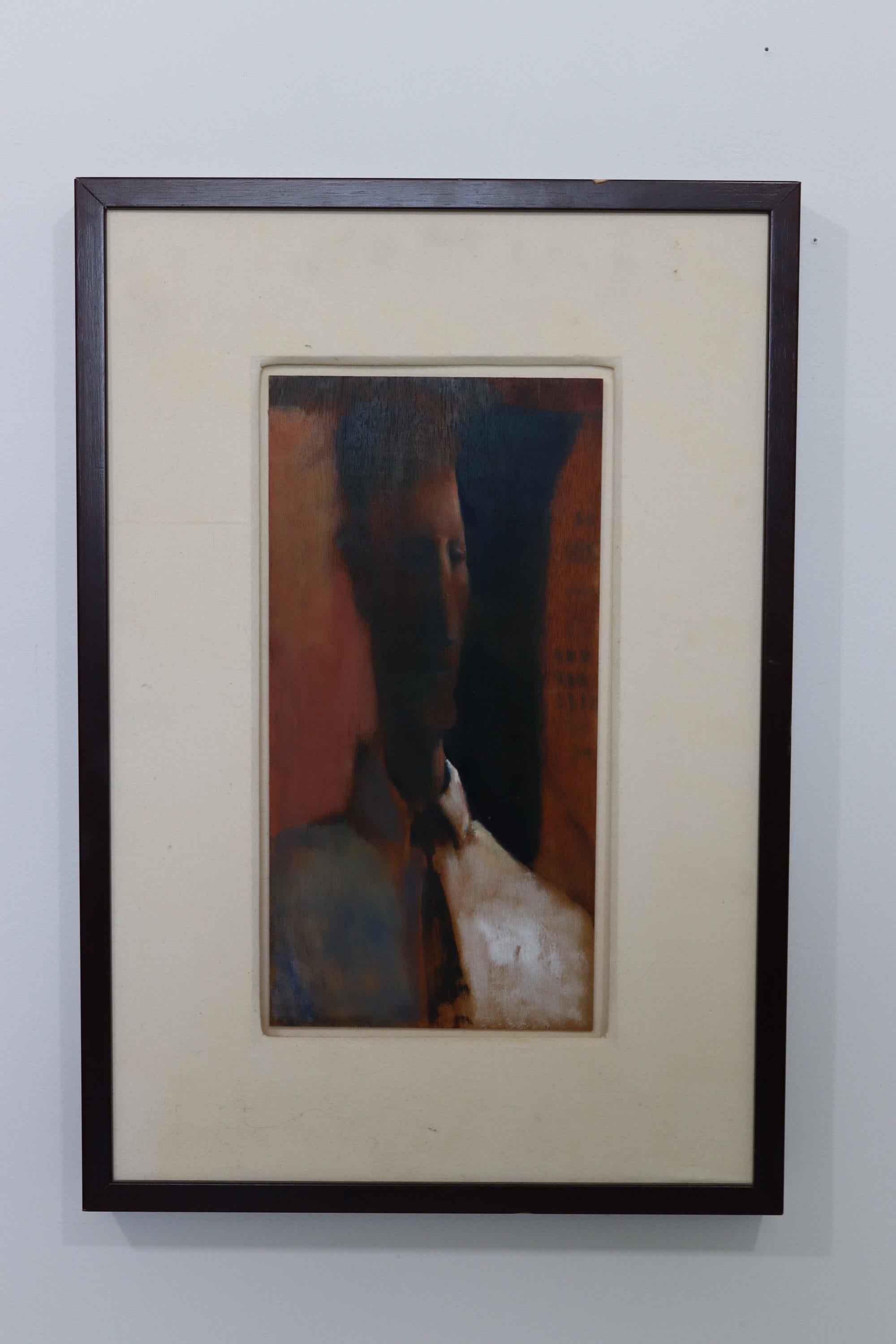 For your consideration is a Modigliani-inspired portrait painting on paper titled In the Dark #17 and signed on verso by S. Thomas. 


Dimensions: 25 H x 17.5 W (framed). In excellent condition.
 