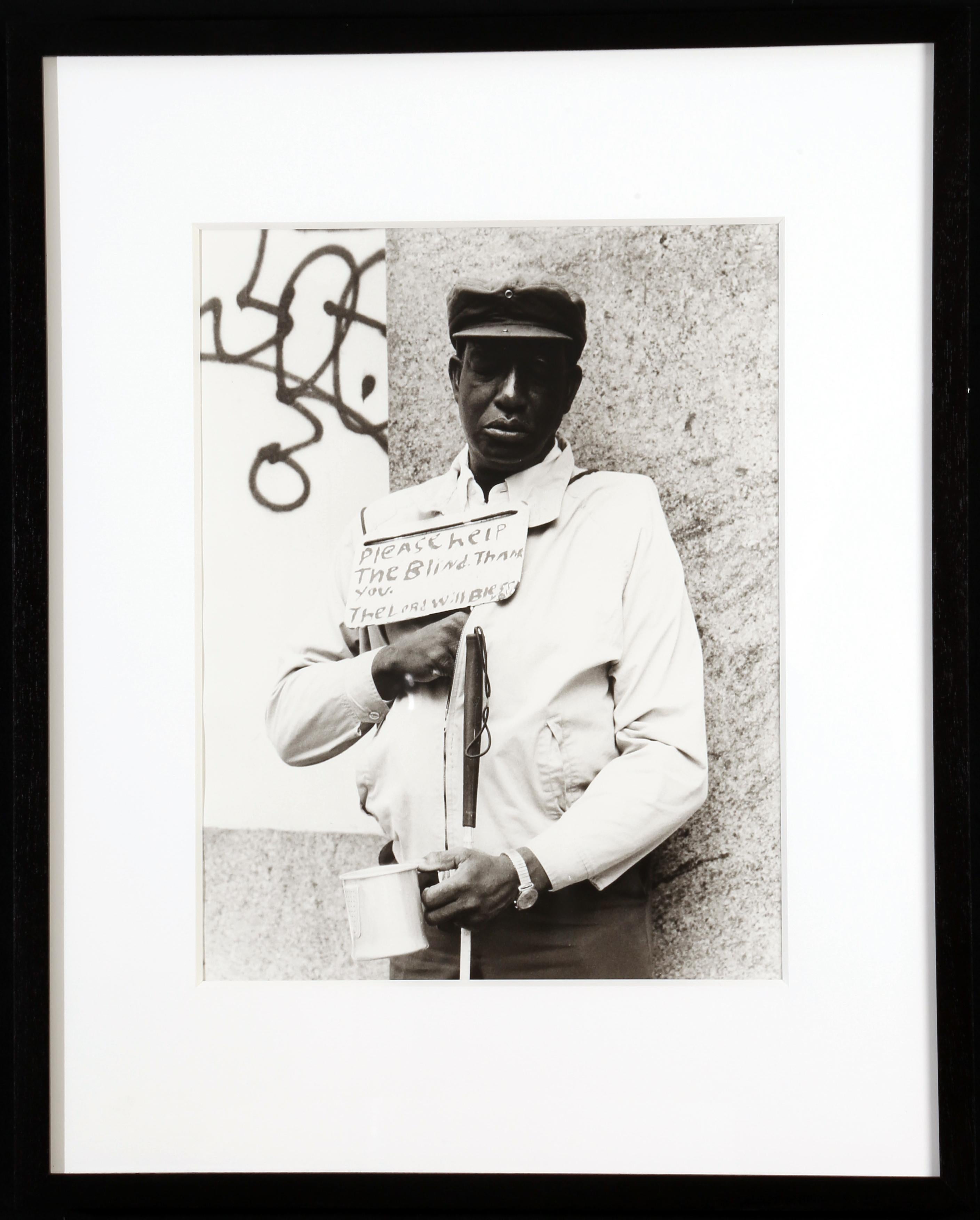S. Vincent Dillard Portrait Photograph - Blind Beggar - Broadway & 34th St., New York City 