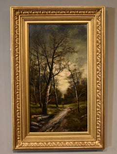 Pittura a olio di S William Williams  "Il sentiero che attraversa il Wood"