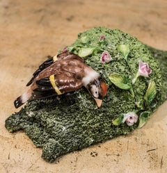 Meissen Porcelain Ceramic Small Jardiniere Wall Decoration Green