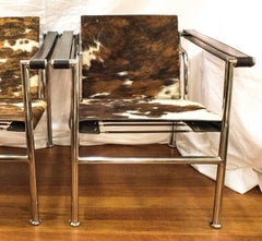 Le Corbusier Style Cowhide Upholstery 'Lc-1' Chair