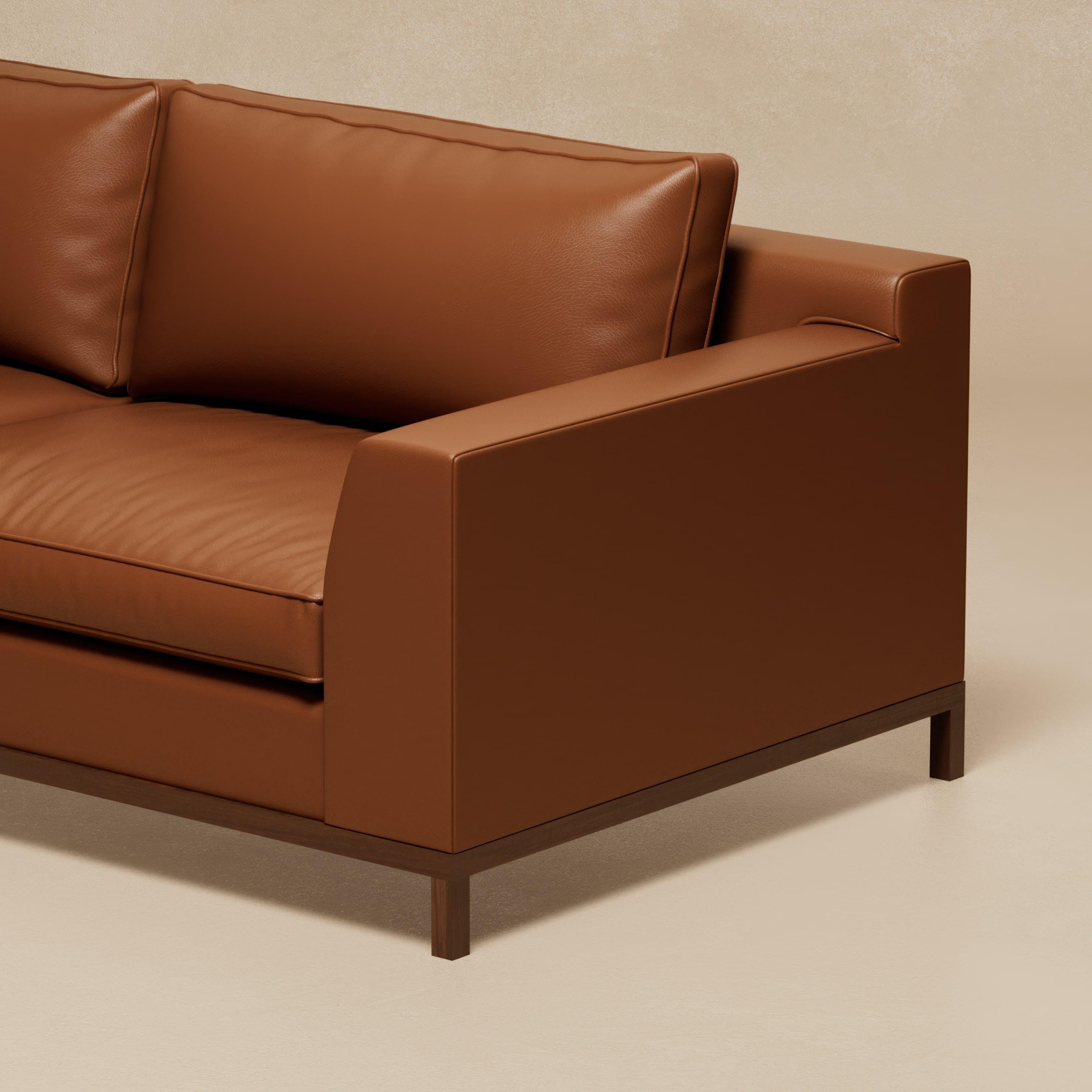 The Selma Sofa is defined by ease and refinement. A slender walnut frame supports tailored cushions that feel both airy and grounding, capturing Scandinavian restraint and Californian warmth. It is light in appearance yet deeply inviting.

What