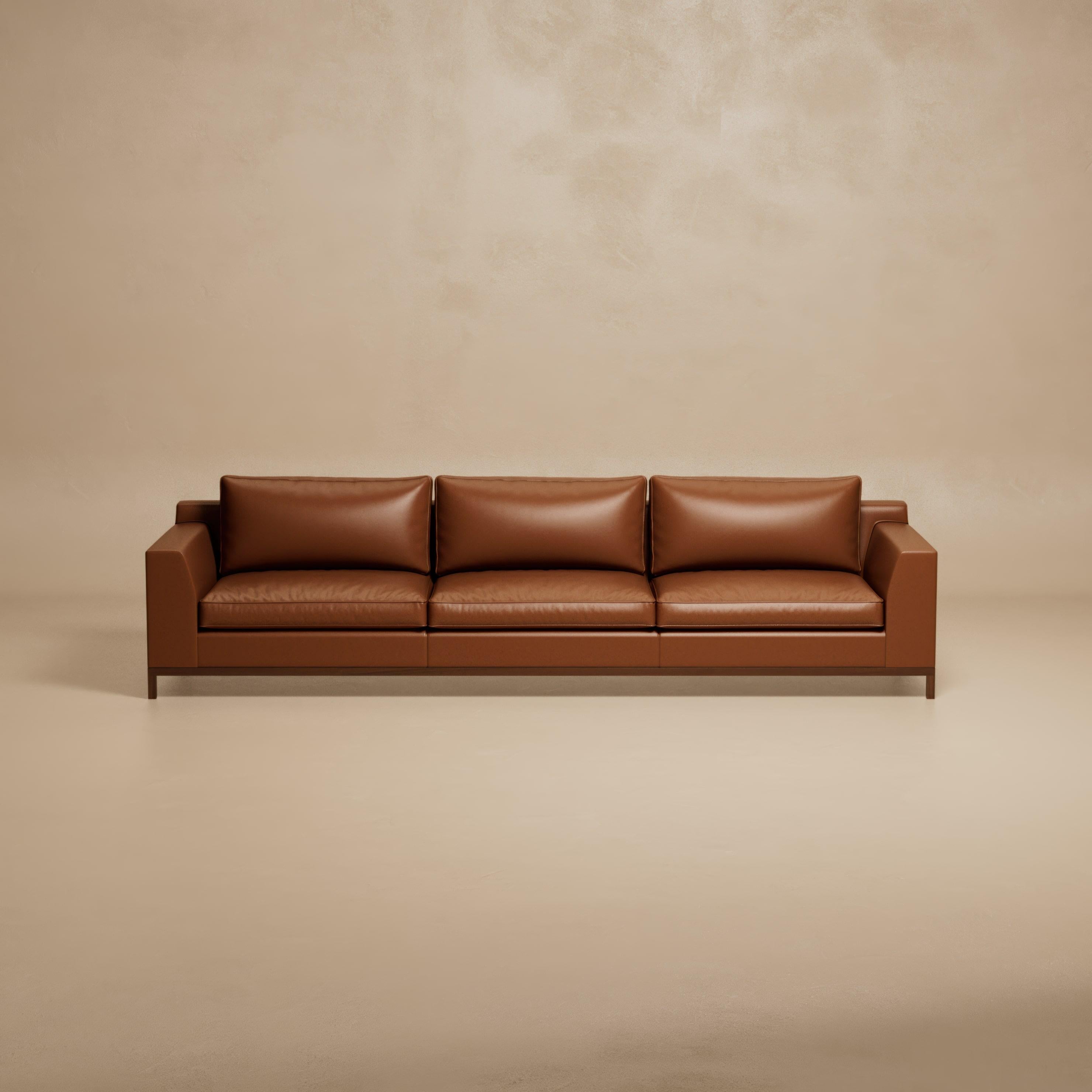 Modern S.01 Sofa / Natural Walnut by Lusano For Sale