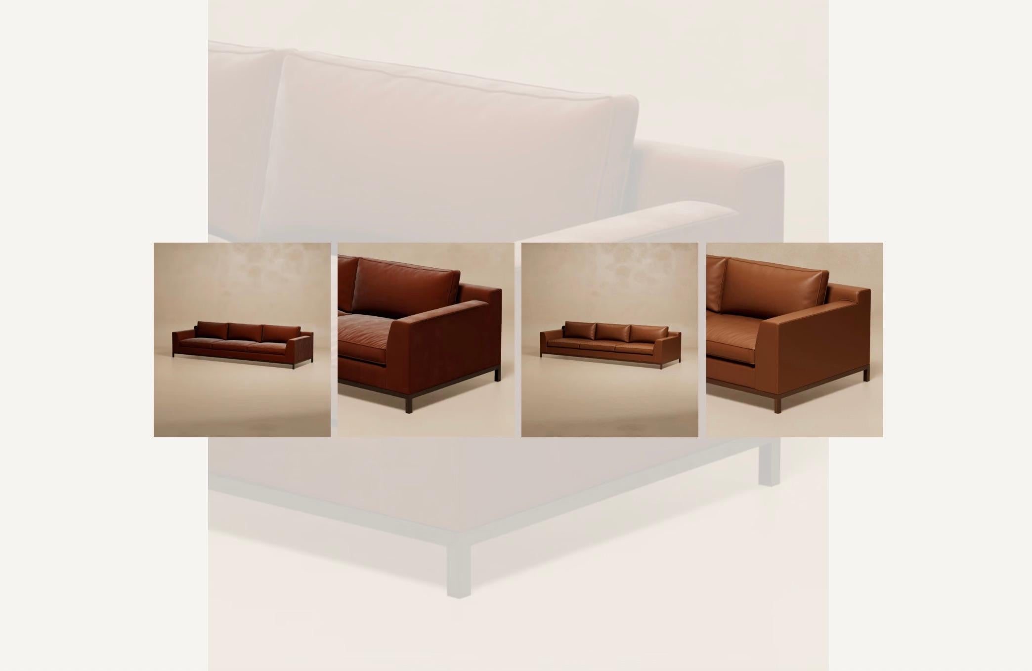 Hand-Crafted S.01 Sofa / Natural Walnut by Lusano For Sale