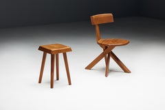 S01 Stool by Pierre Chapo, France, 1970s