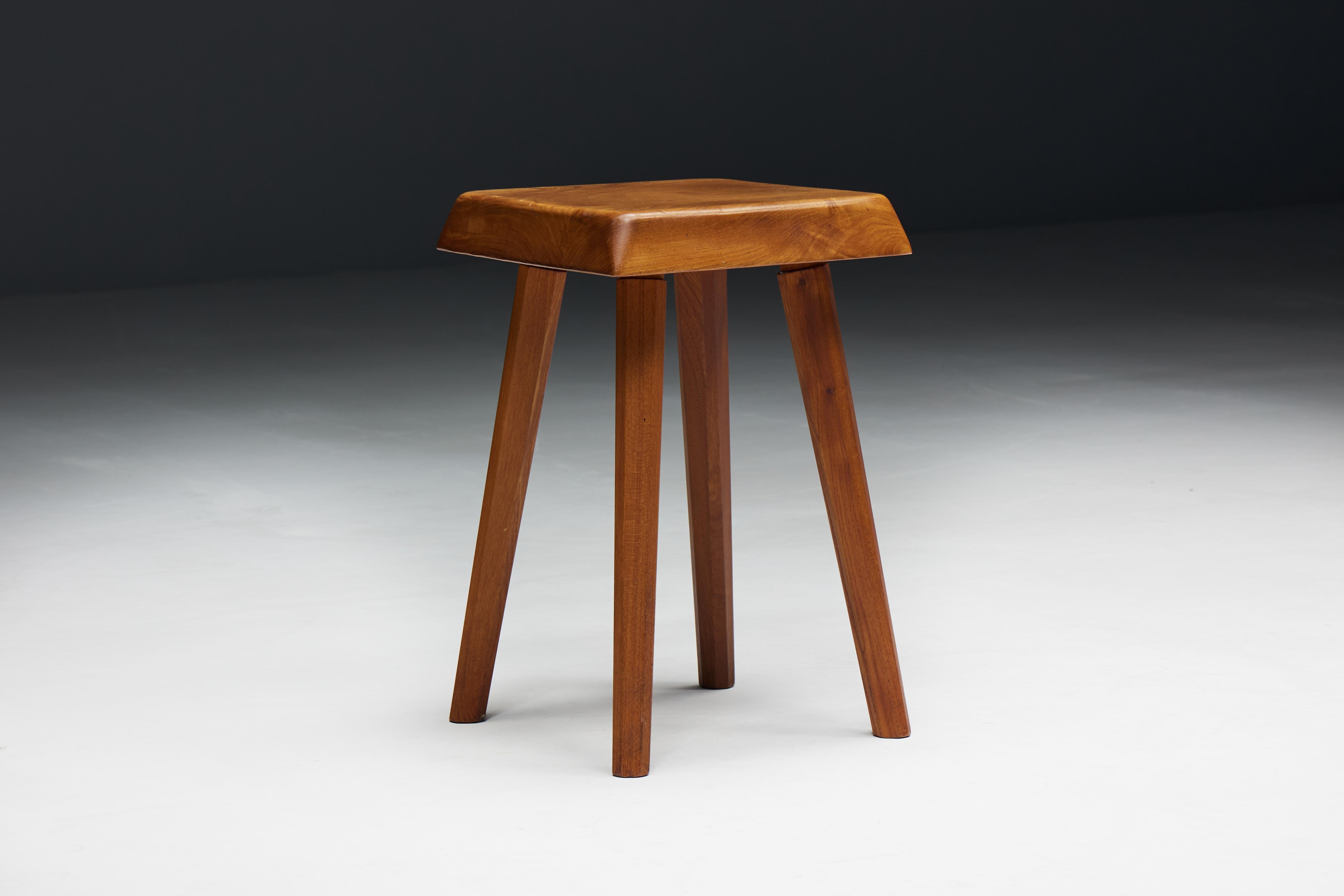 Late 20th Century S01 Stool by Pierre Chapo, France, 1970s For Sale