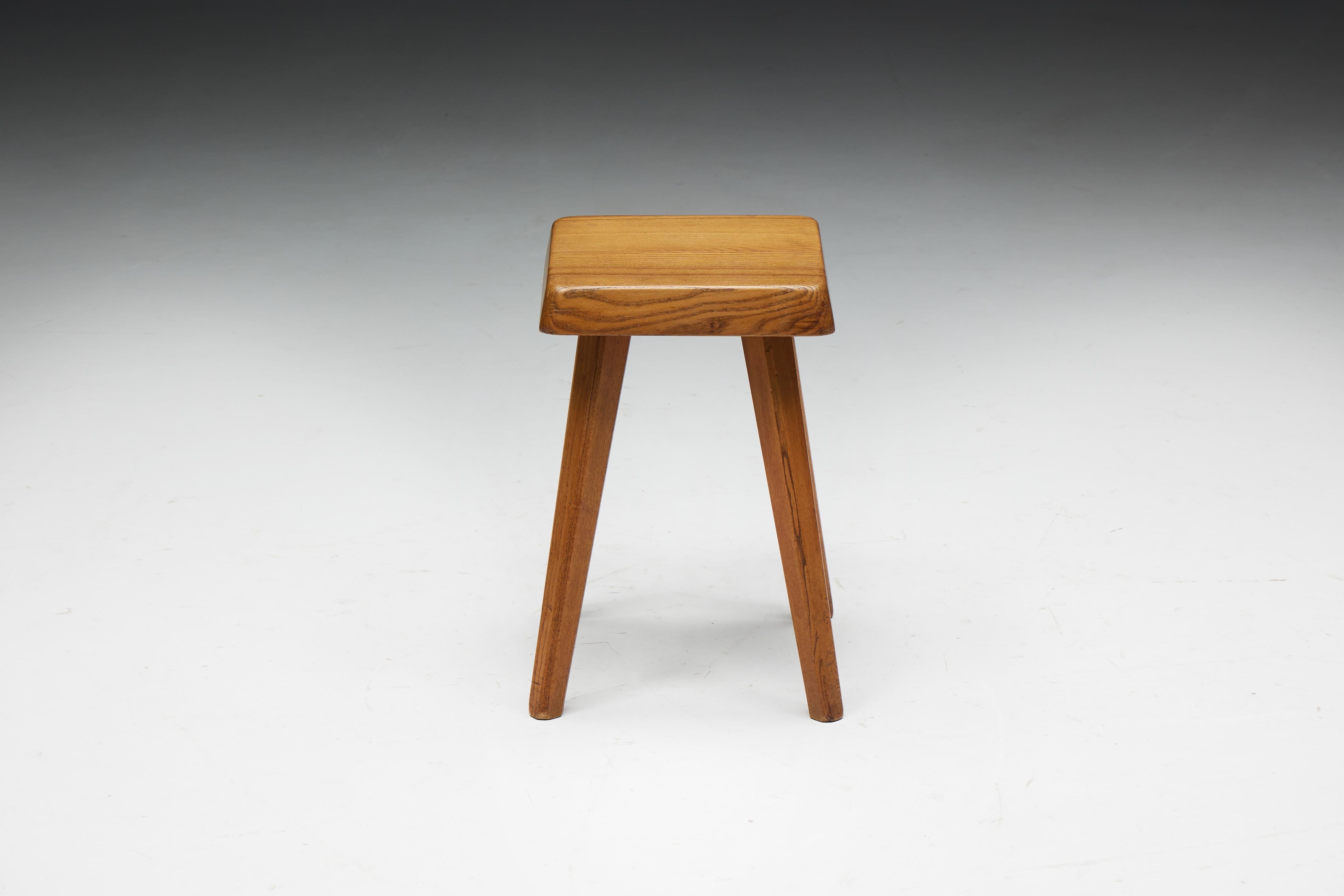 S01 Stools by Pierre Chapo, France, 1970s For Sale 1