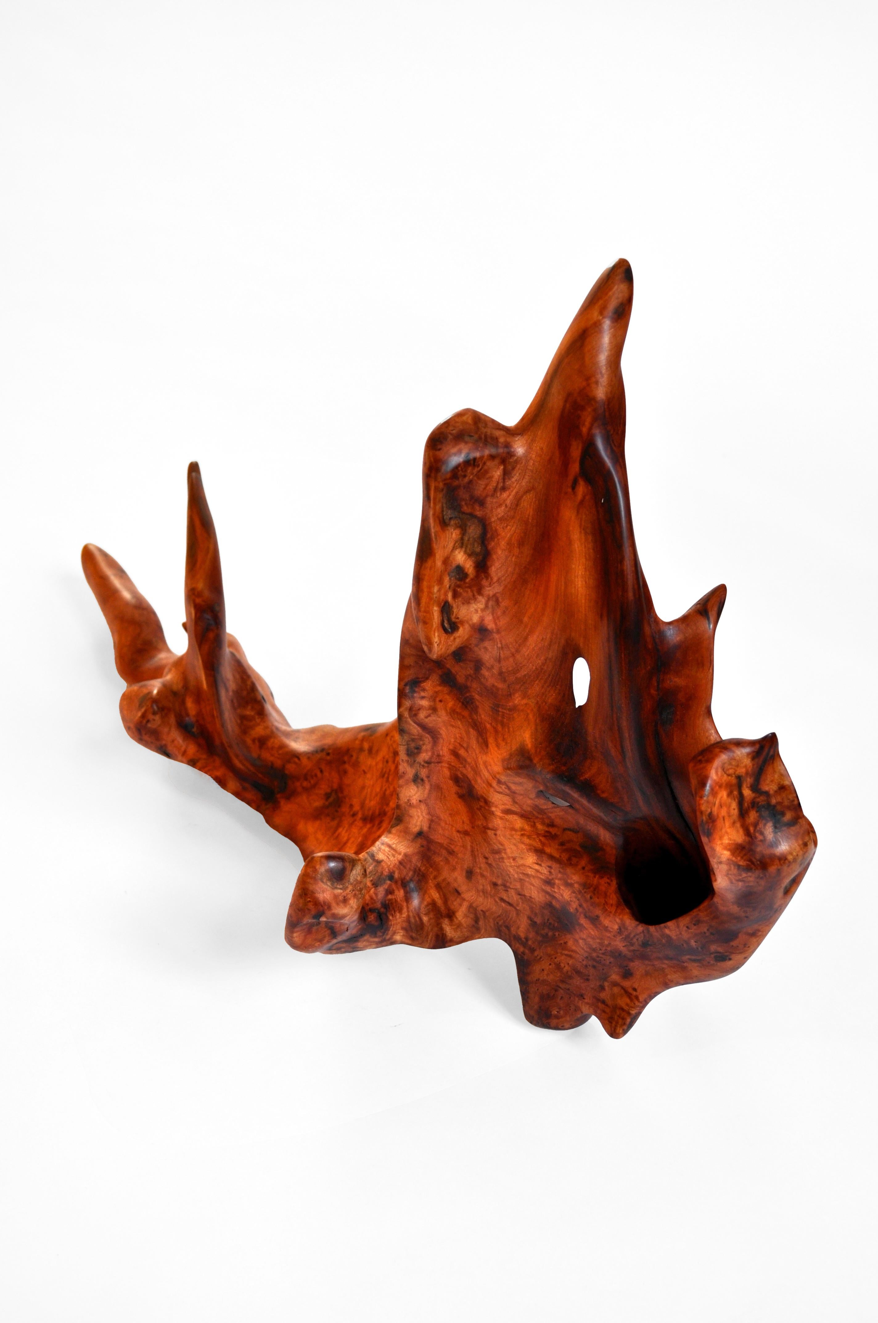 S1090 Decorative Object in Mastix Bush Root Wood by Jörg Pietschmann For Sale 2