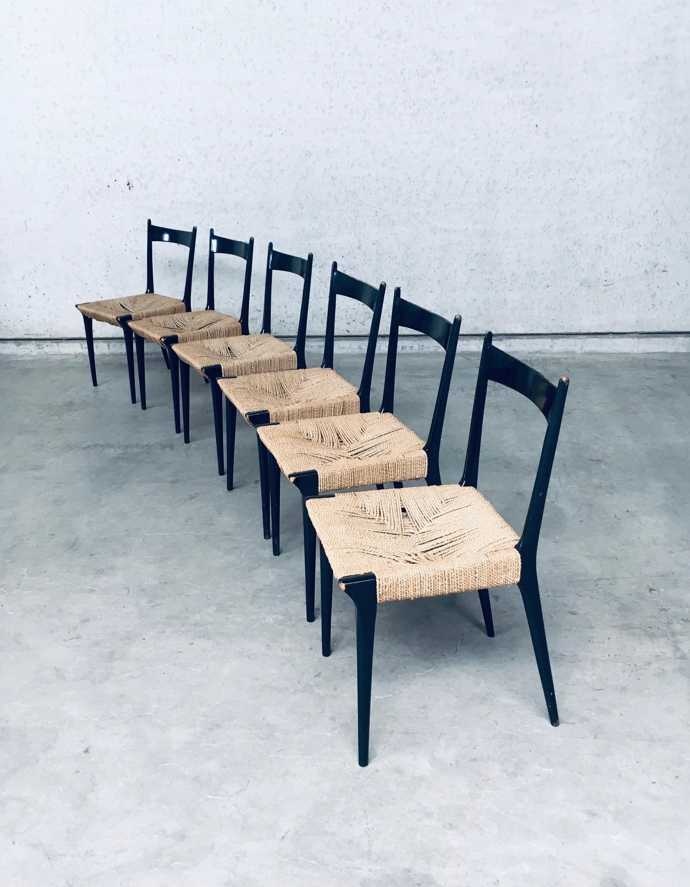 Mid-Century moderno Set di sedie da pranzo modello S11 di Alfred Hendrickx per Belform, Belgio, anni '50 in vendita